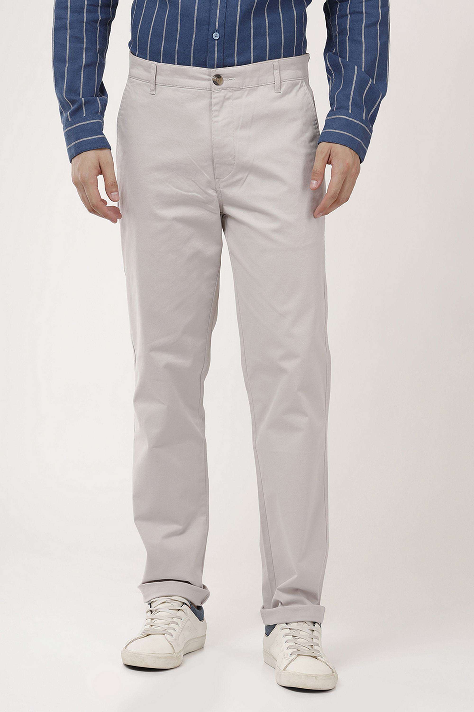 Solid-Blended-Fabric-Slim-Fit-Men-s-Chinos