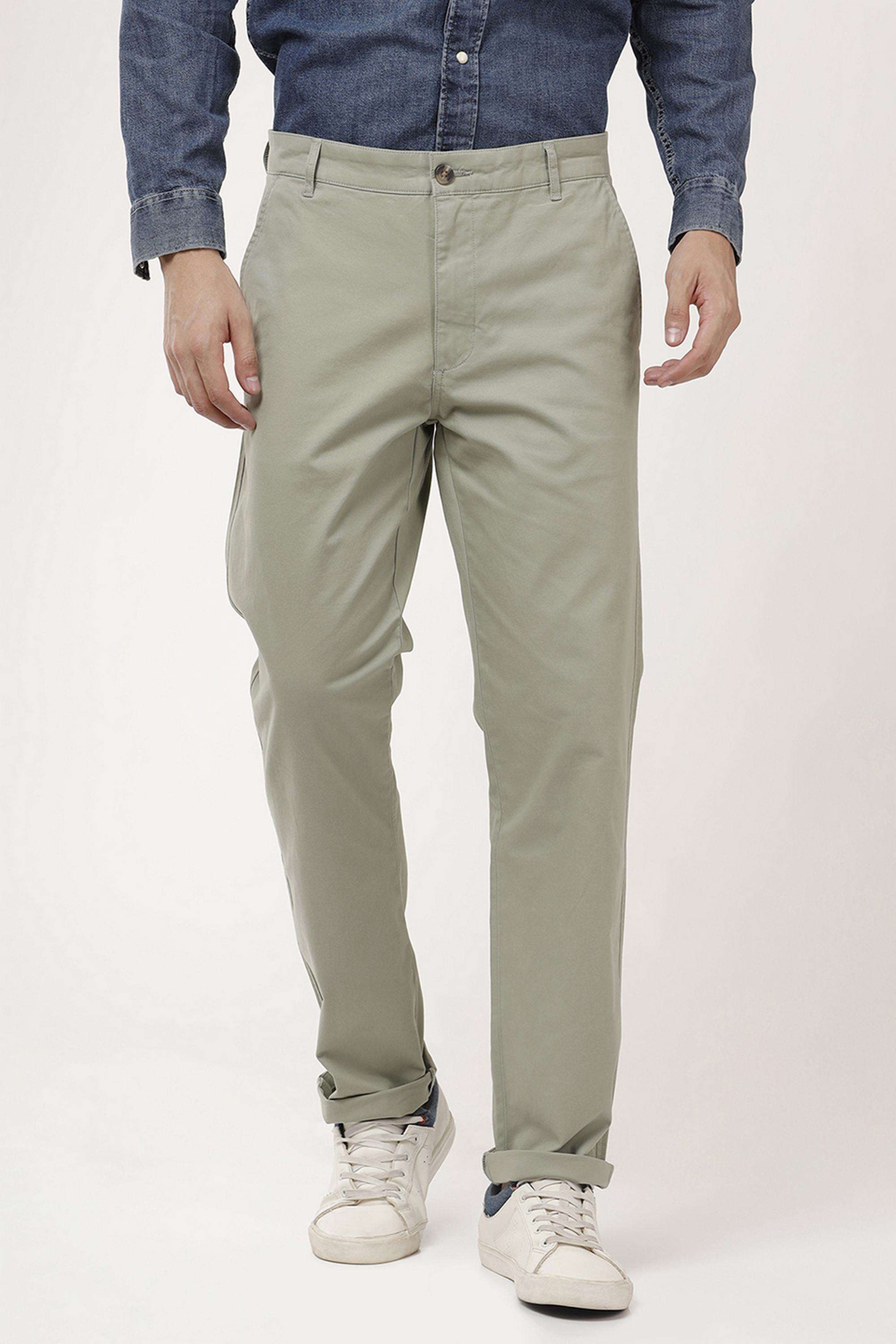 Solid-Blended-Fabric-Slim-Fit-Men-s-Chinos