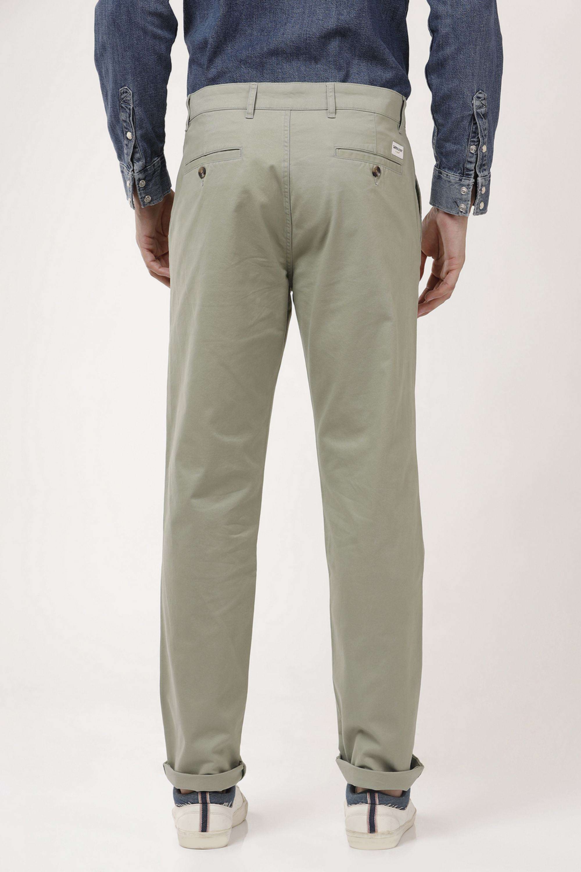 Solid-Blended-Fabric-Slim-Fit-Men-s-Chinos
