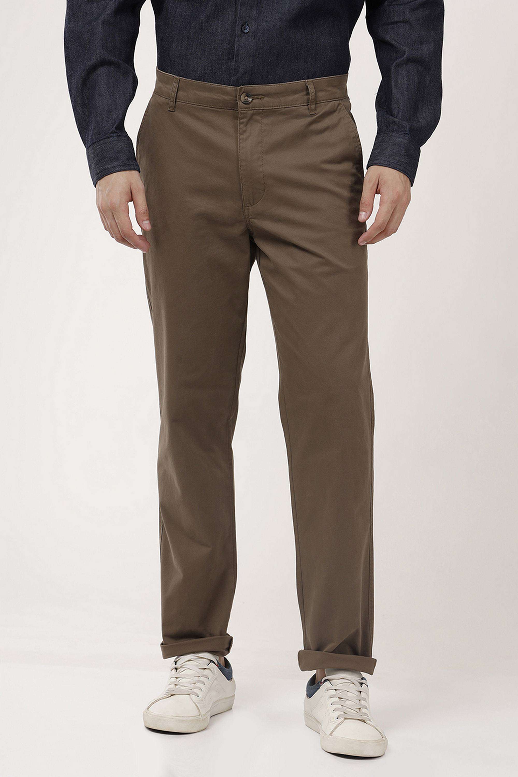 Solid-Blended-Fabric-Slim-Fit-Men-s-Chinos