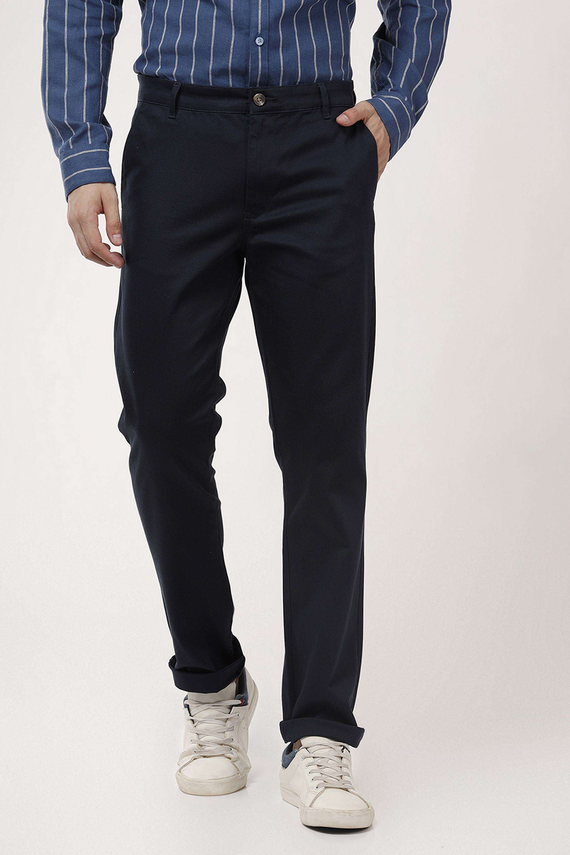 Solid-Blended-Fabric-Slim-Fit-Men-s-Chinos