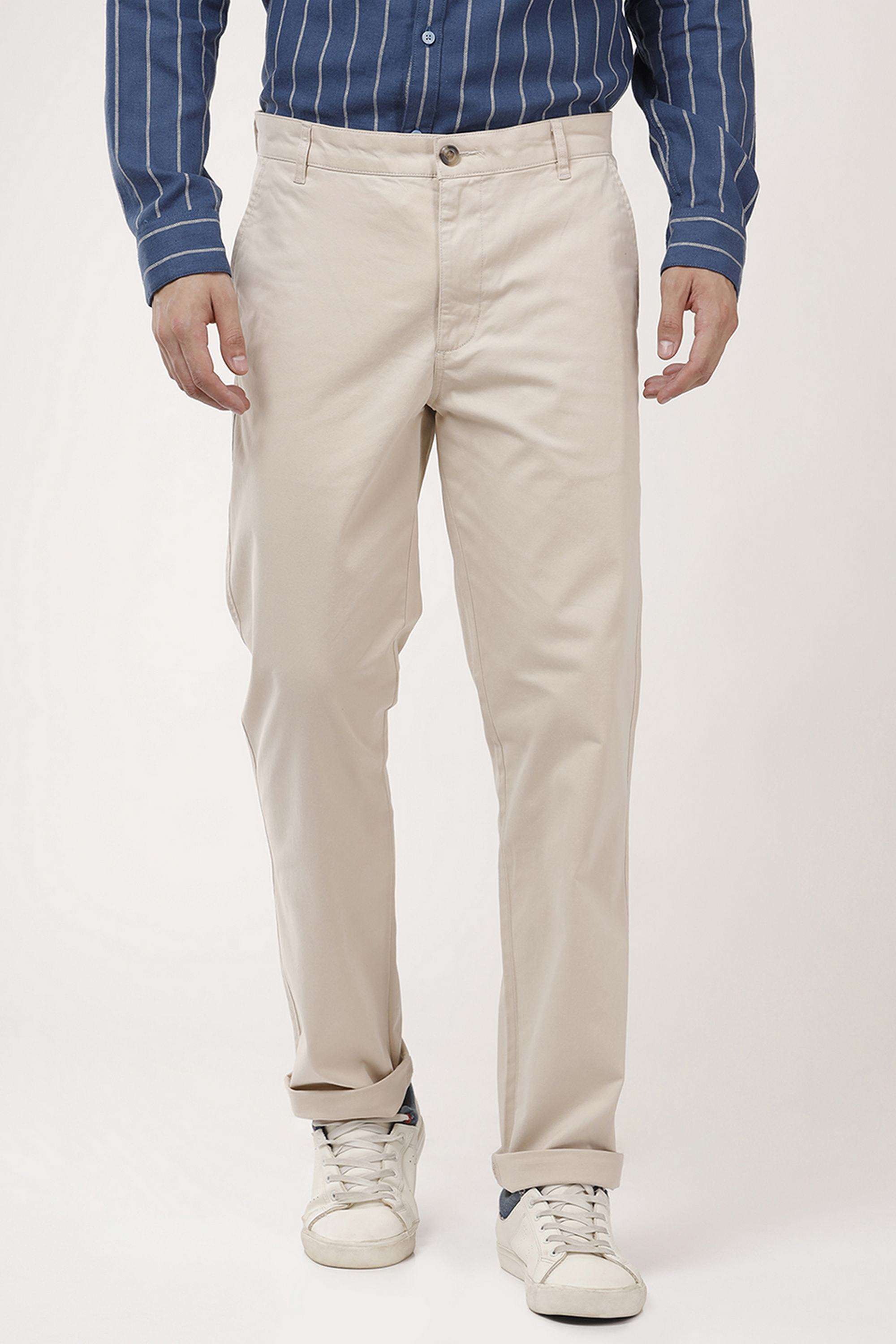 Solid-Blended-Fabric-Slim-Fit-Men-s-Chinos