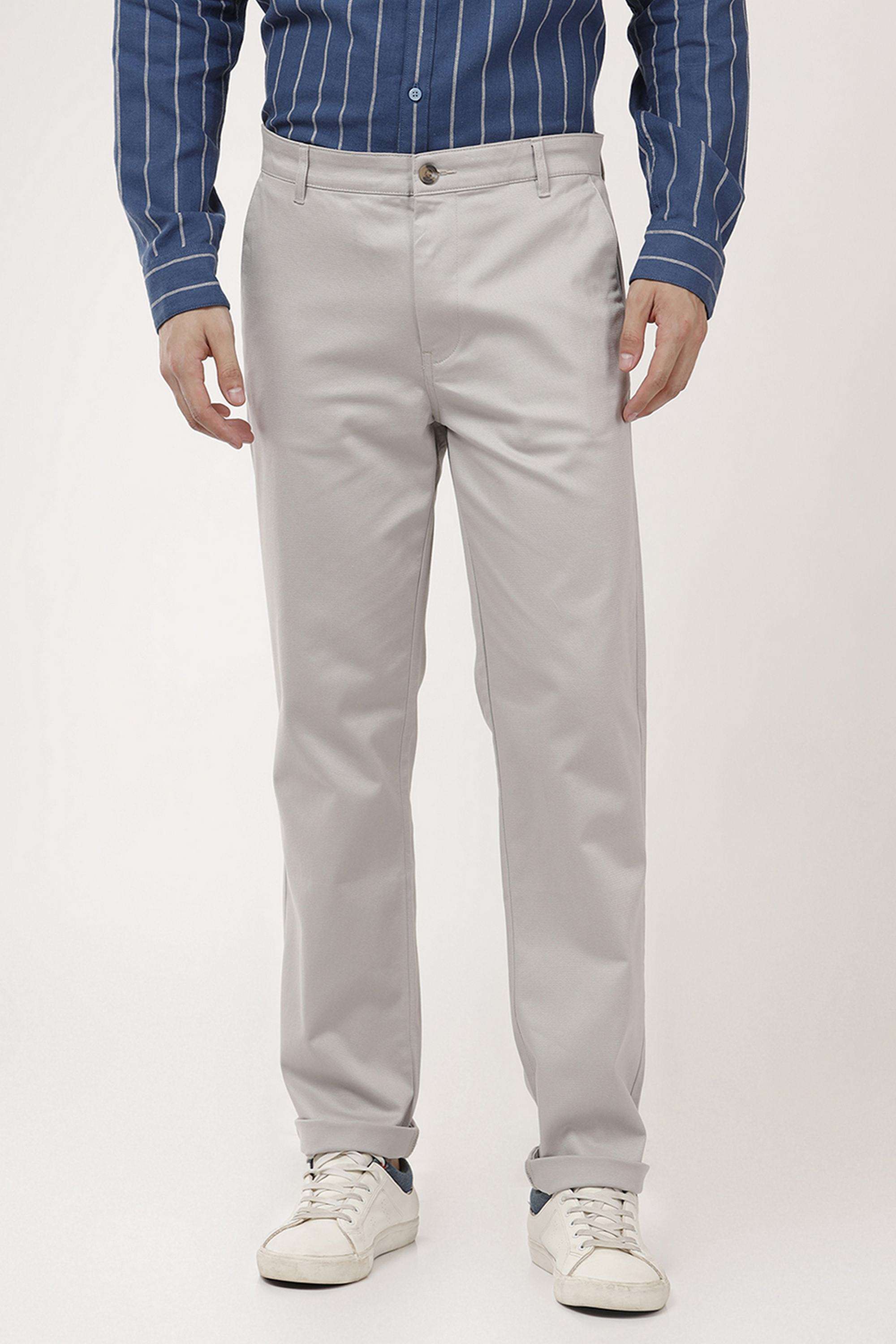 Solid-Blended-Fabric-Slim-Fit-Men-s-Chinos
