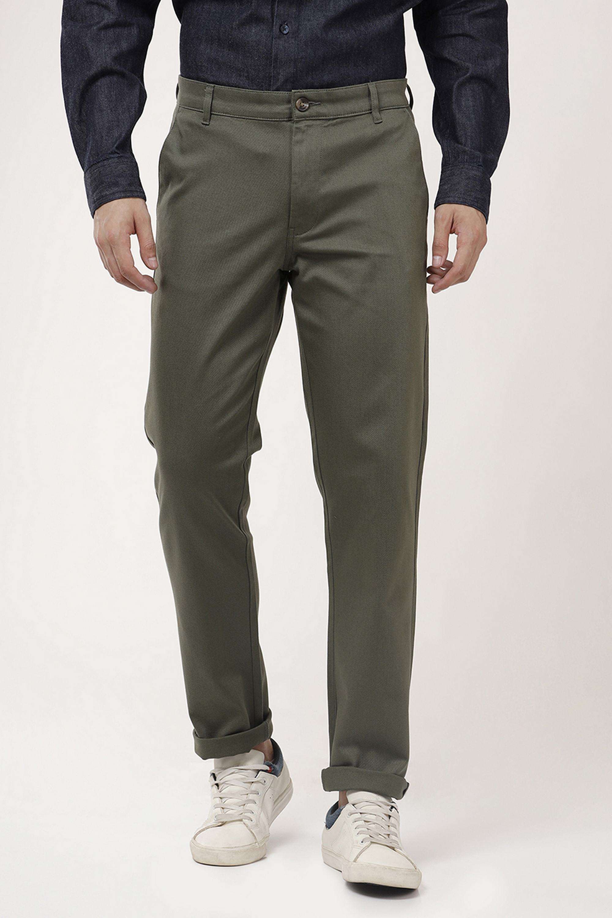 Solid-Blended-Fabric-Slim-Fit-Men-s-Chinos