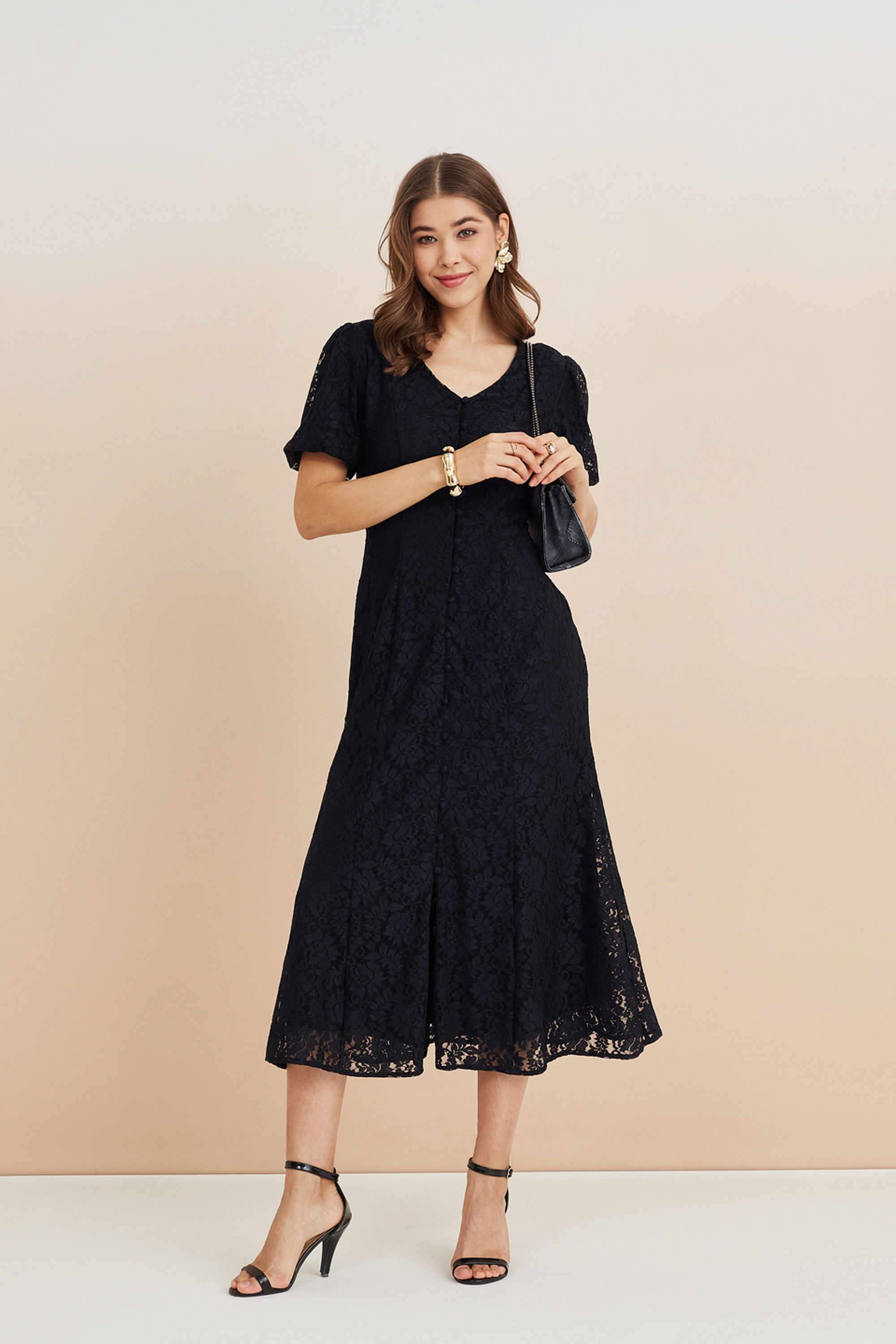 Solid-Blended-Fabric-Women-Dress