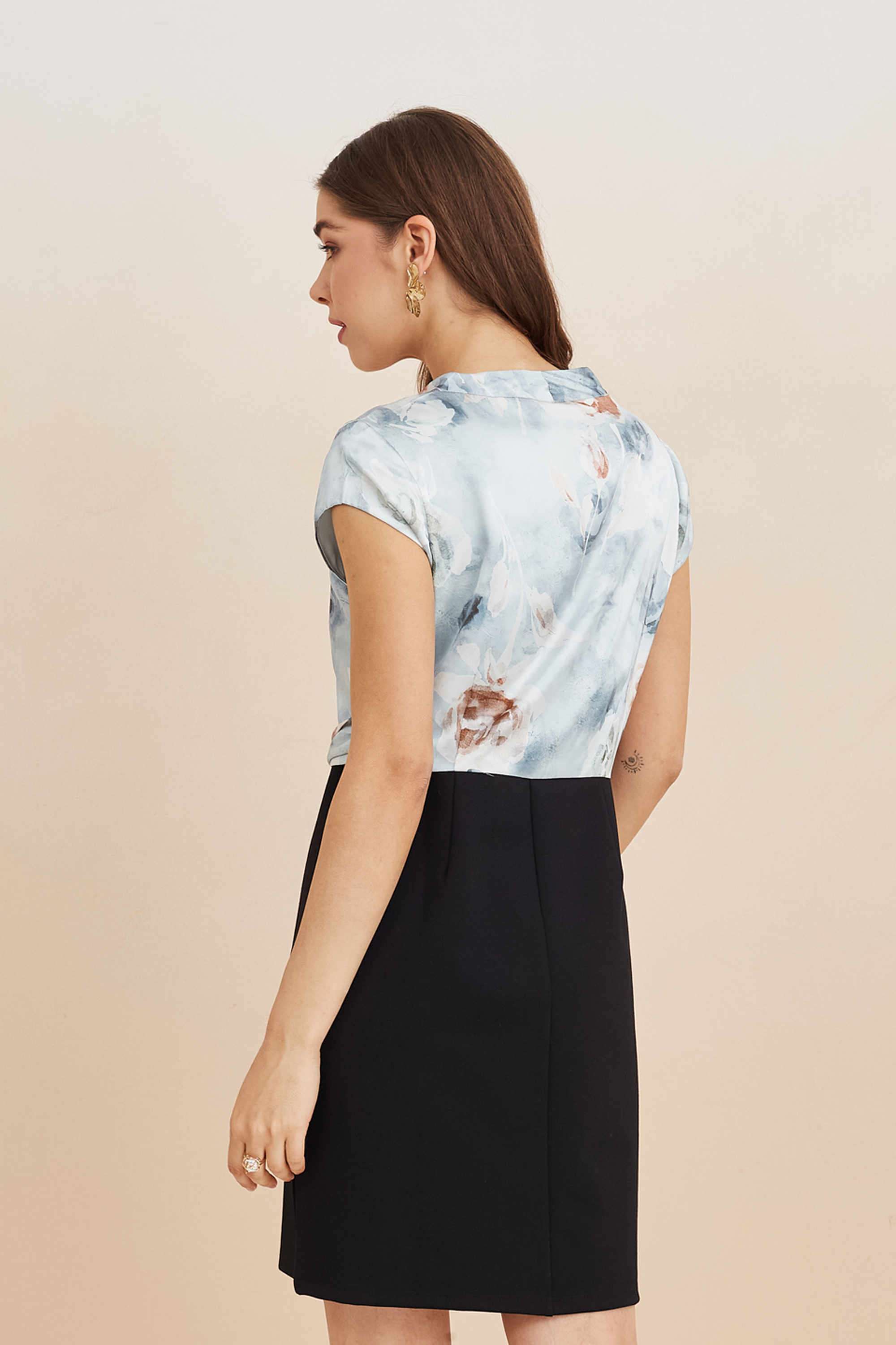 Solid-Blended-Fabric-Women-Dress