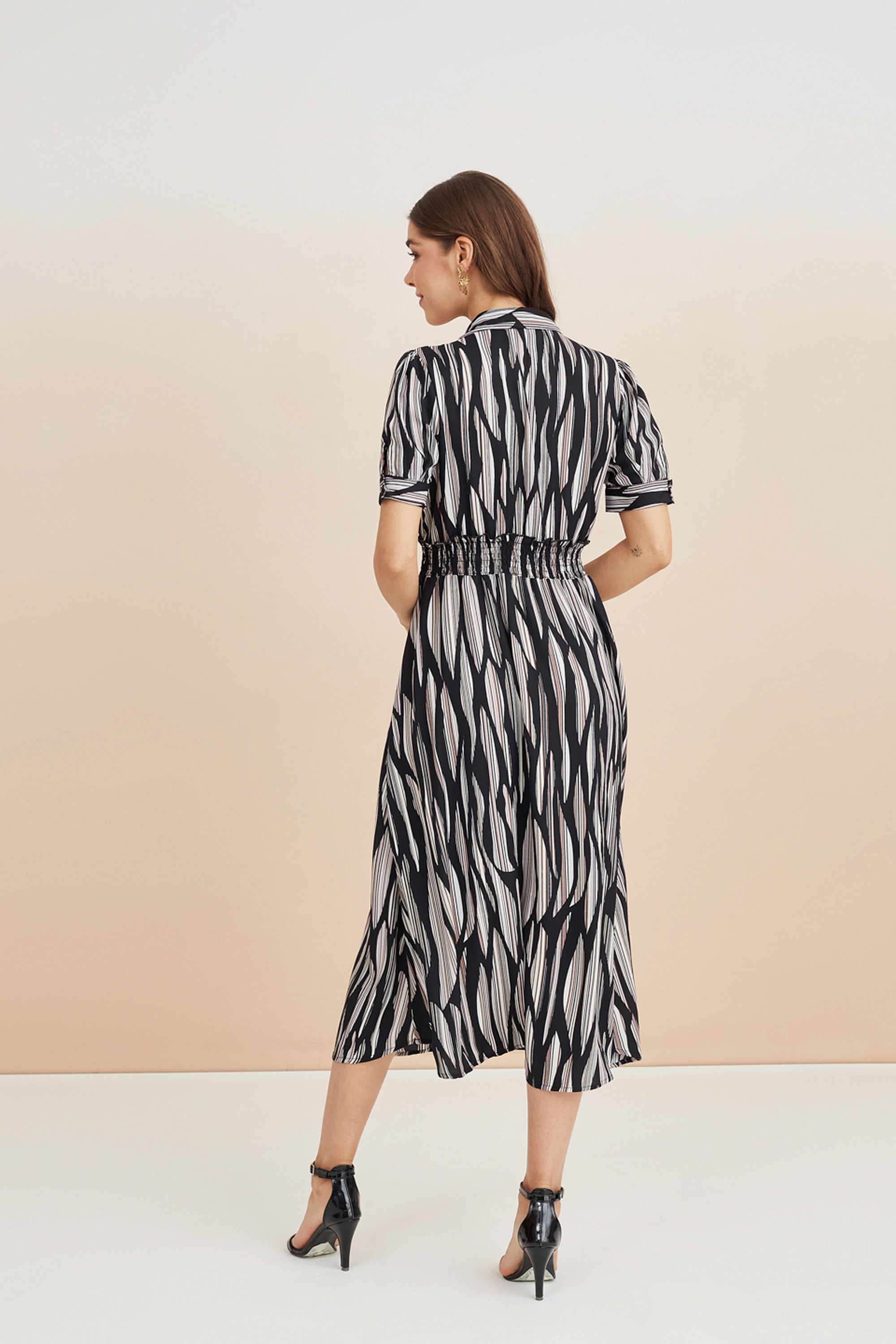 Solid-Blended-Fabric-Women-Dress
