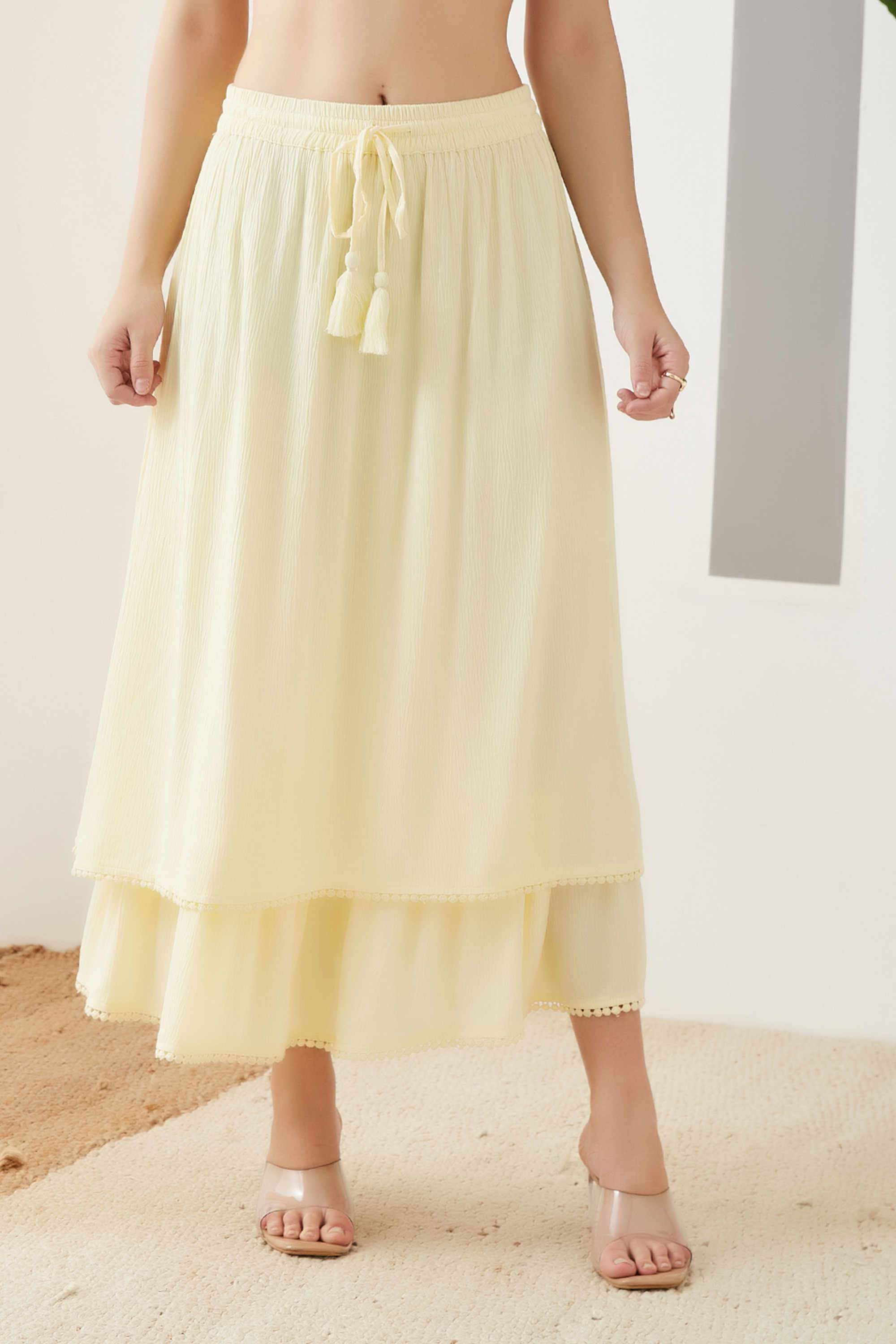 Regular-Fit-Ankle-Length-Rayon-Women-s-Casual-Skirts