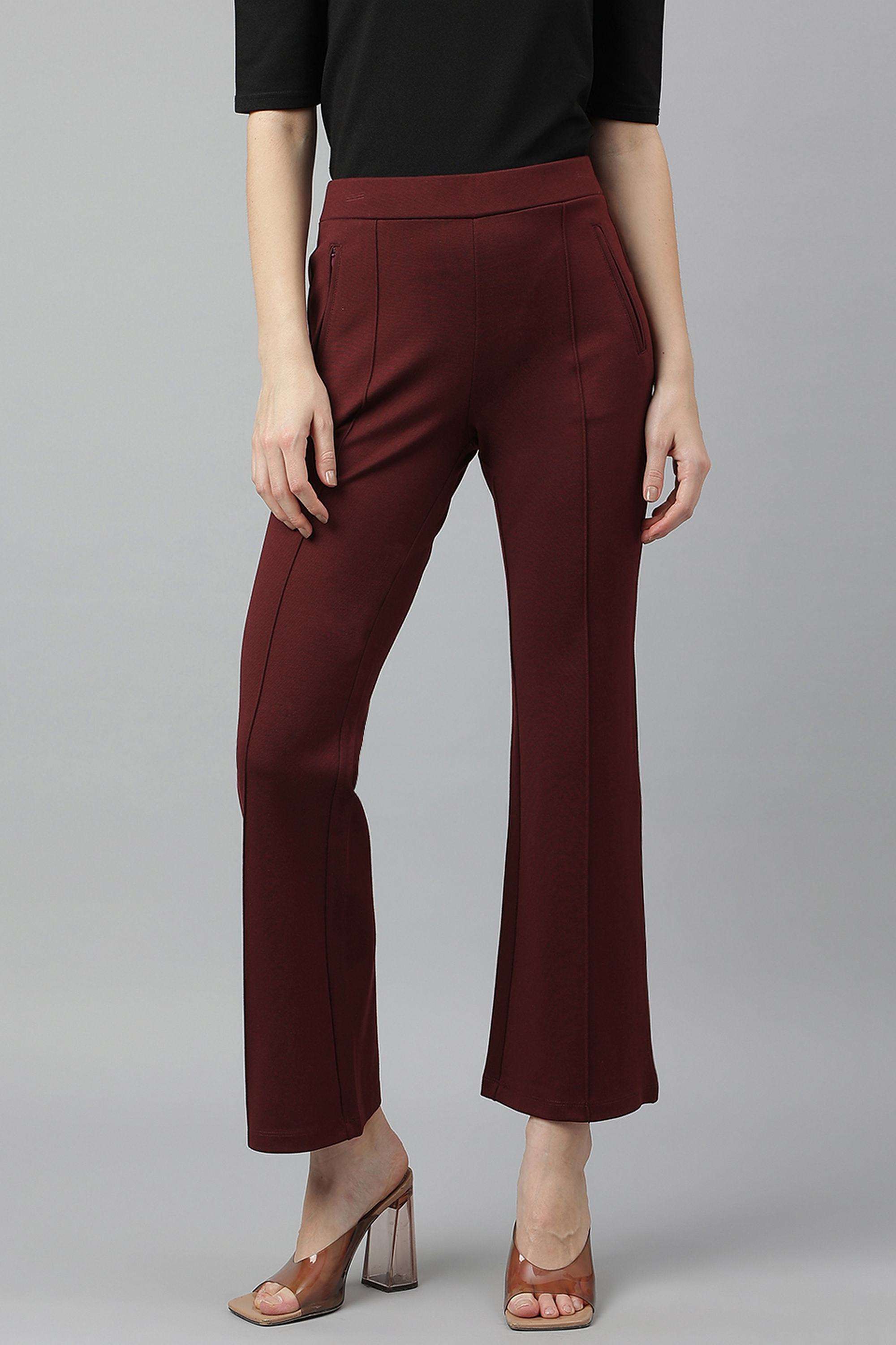 Nylon-Regular-Fit-Women-s-Trousers