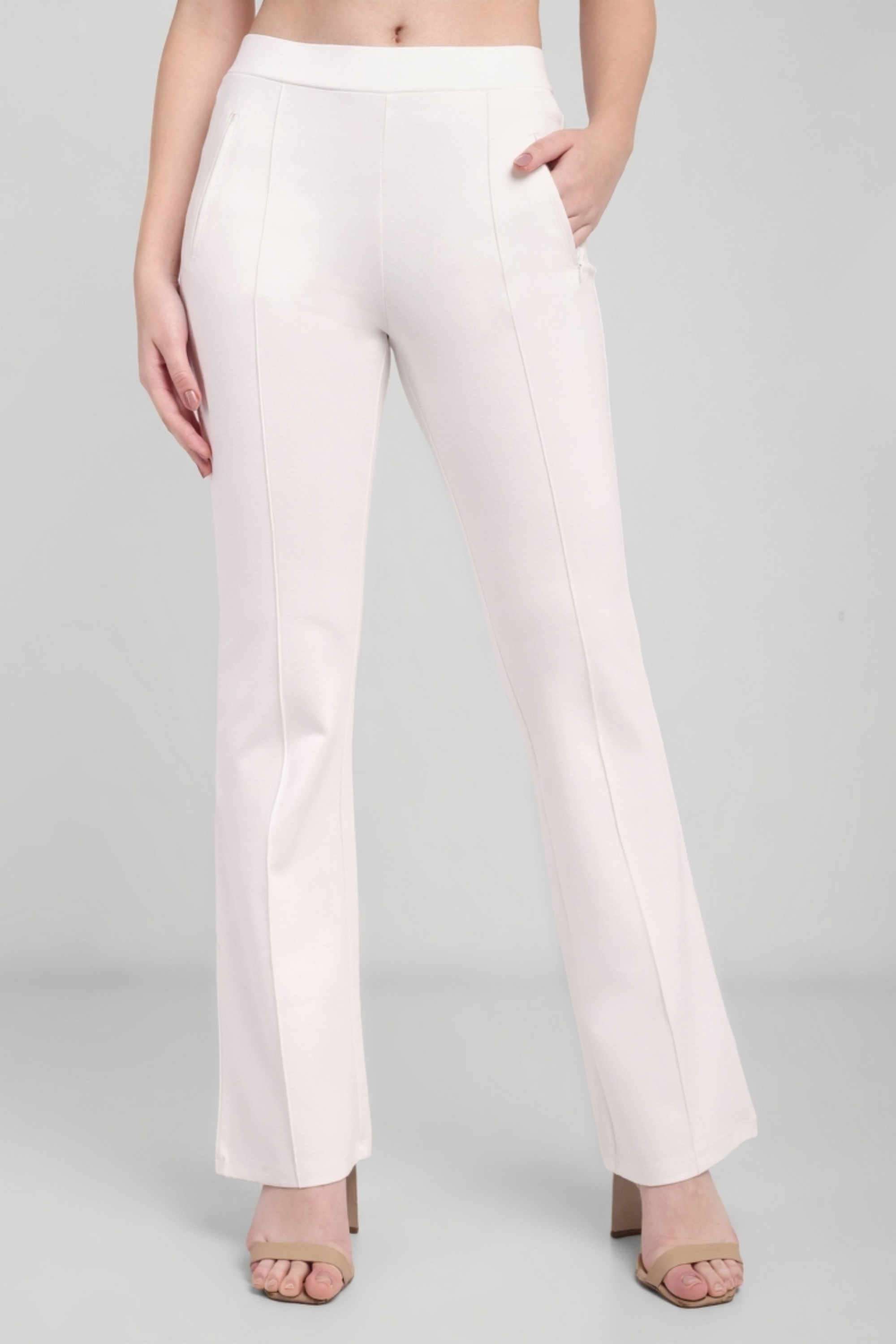 Solid-Regular-Fit-Nylon-Women-s-Casual-Trousers