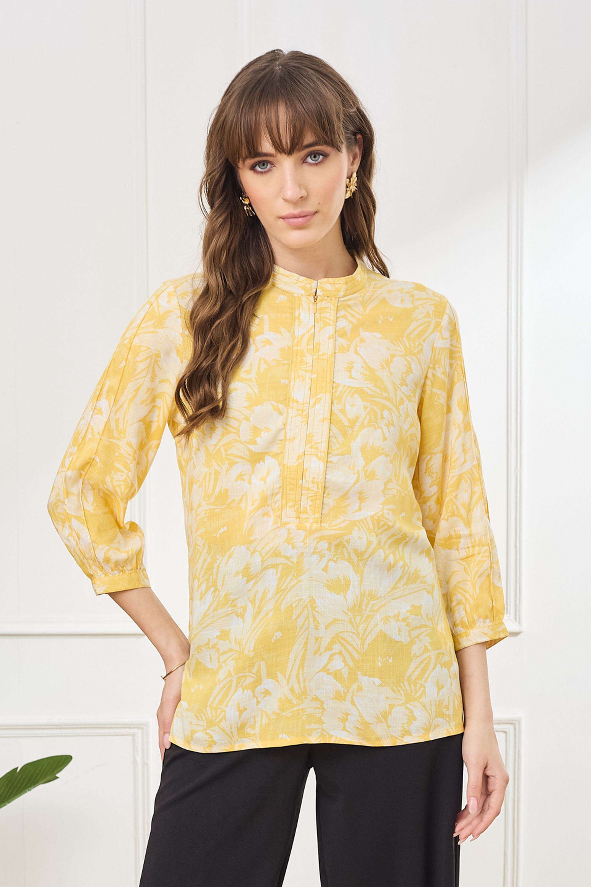Printed-Viscose-Round-Neck-Women-s-Tunic
