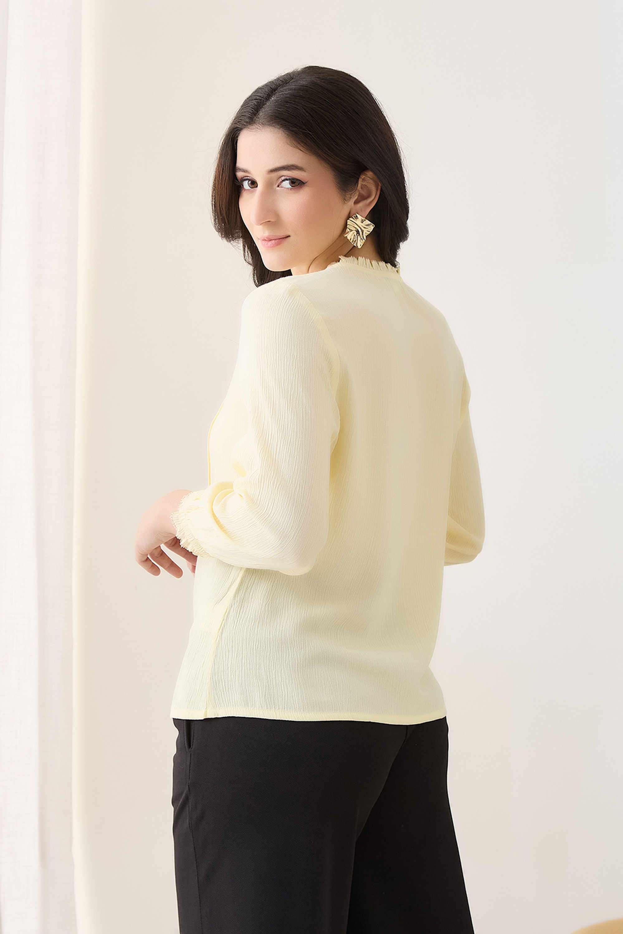 Solid-Viscose-Round-Neck-Women-s-Tunic