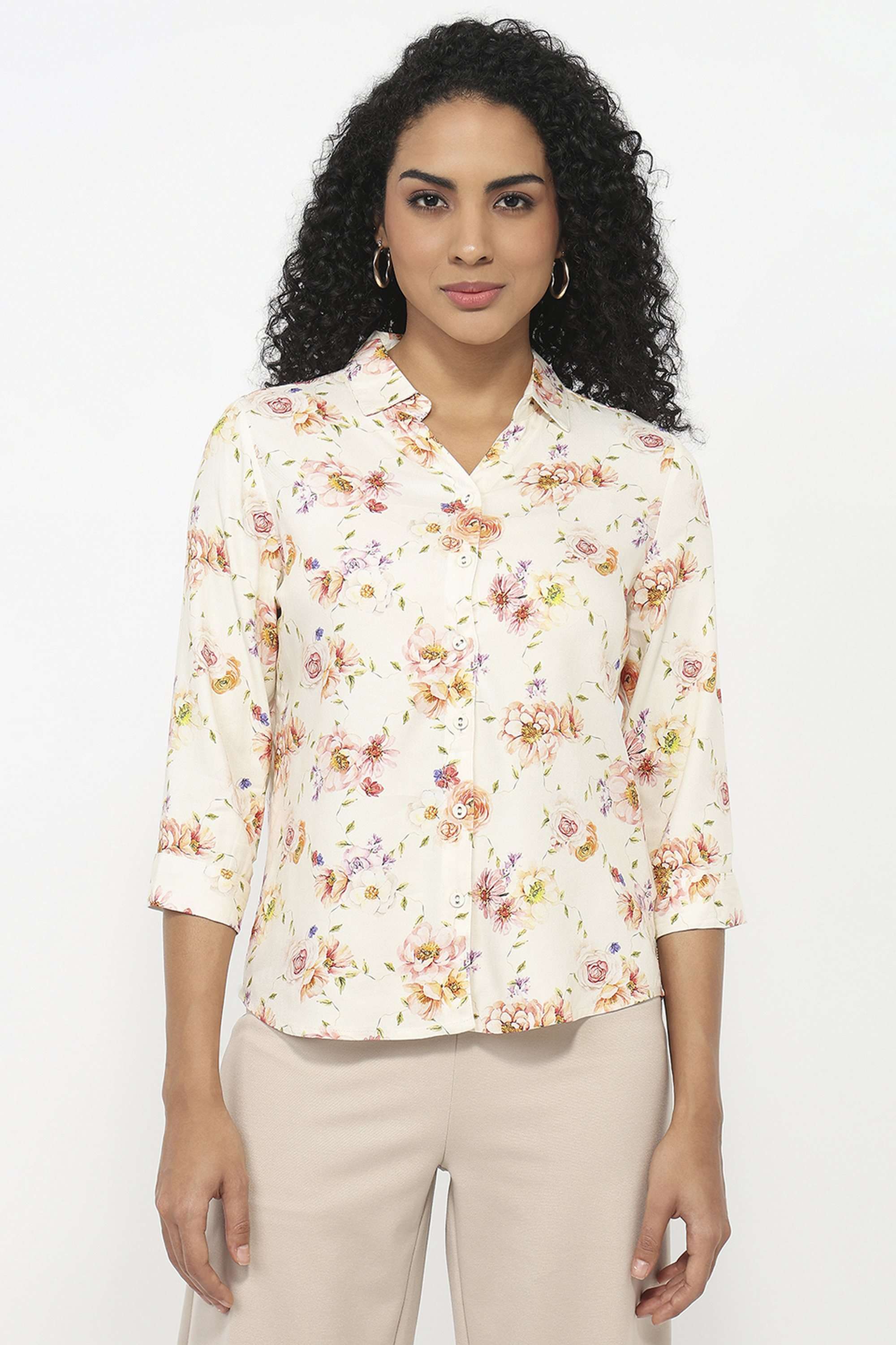 Floral-Rayon-Women-Casual-Wear-Shirt