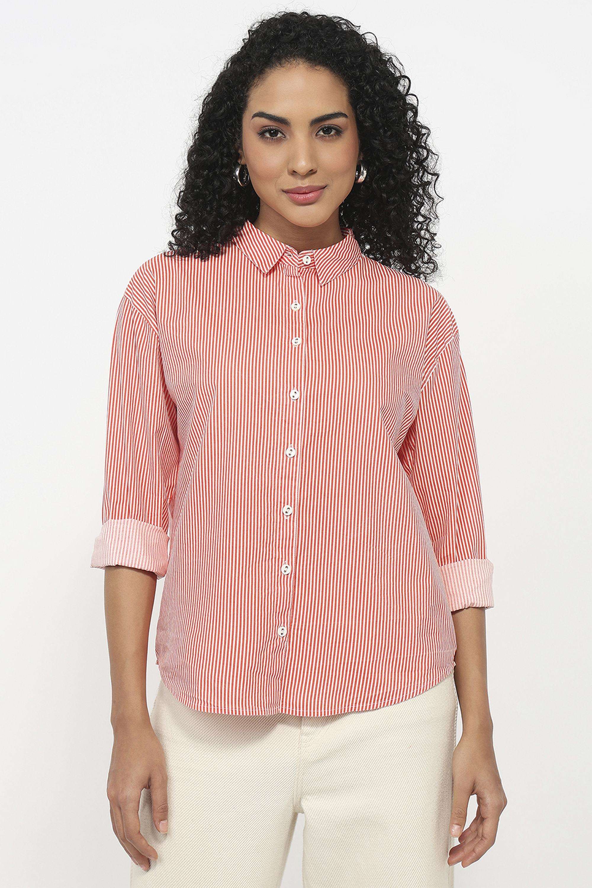 kraus Stripes Blended Fabric Women's Shirt-picture-34