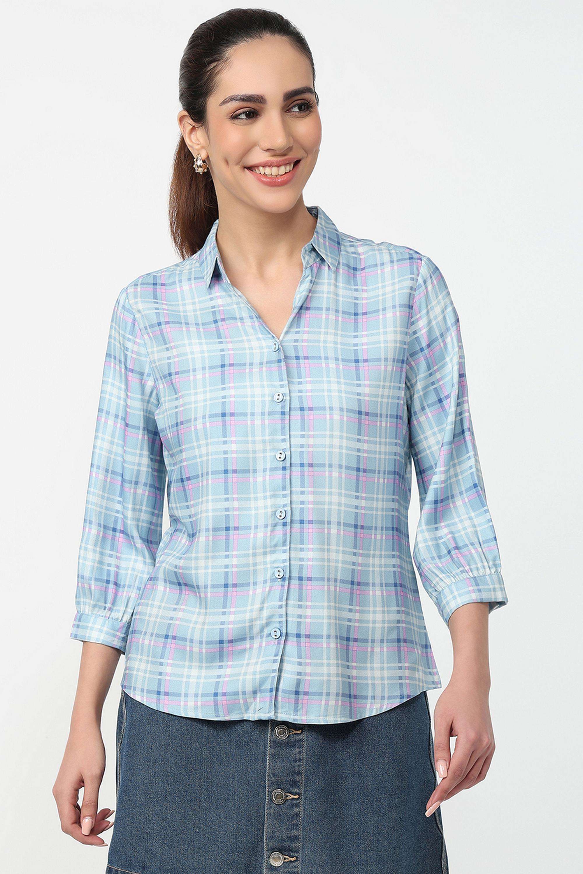 Checks-Rayon-Women-s-Shirt