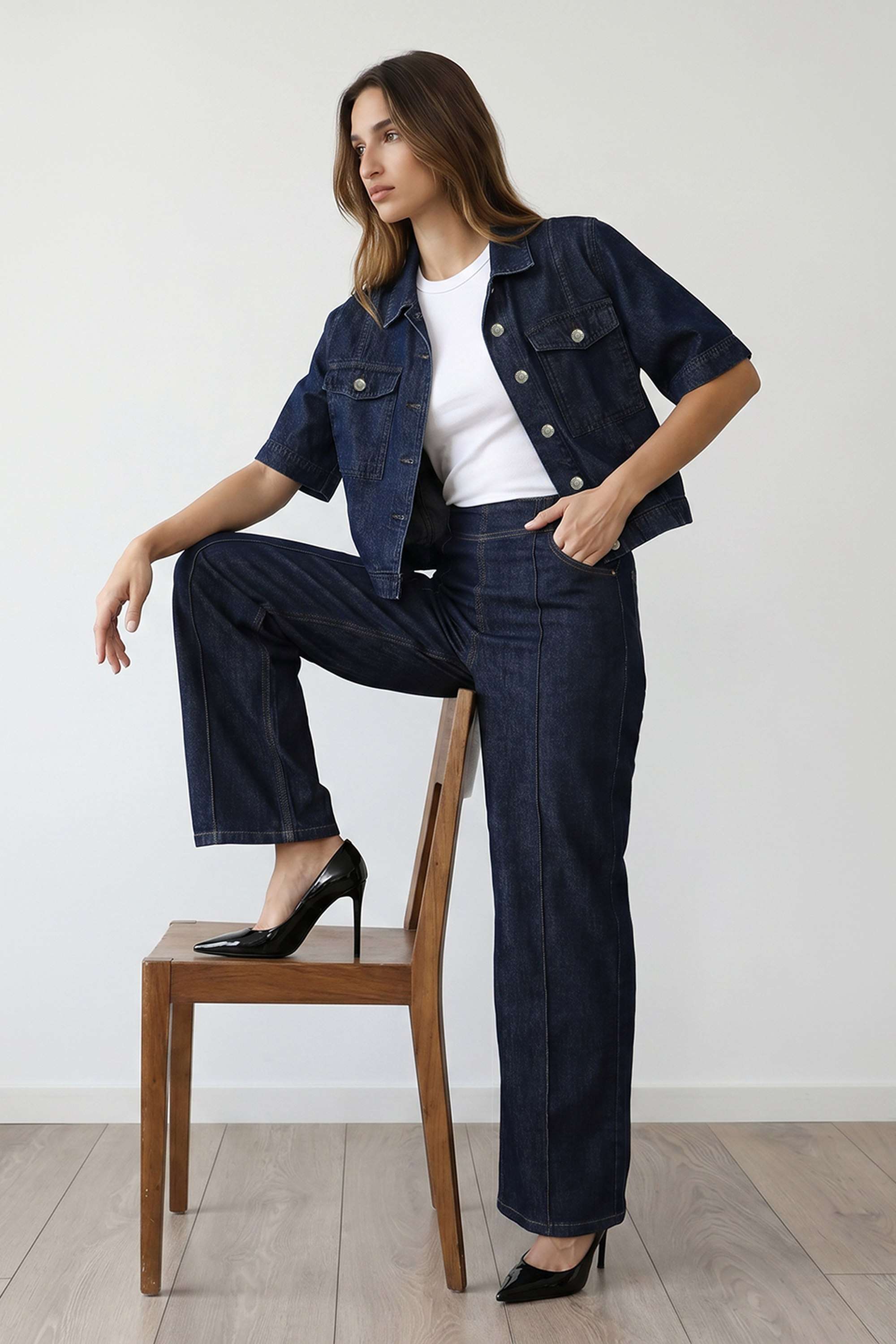 kraus Solid Spread Collar Cotton Women's Casual Wear Shirt-picture-36