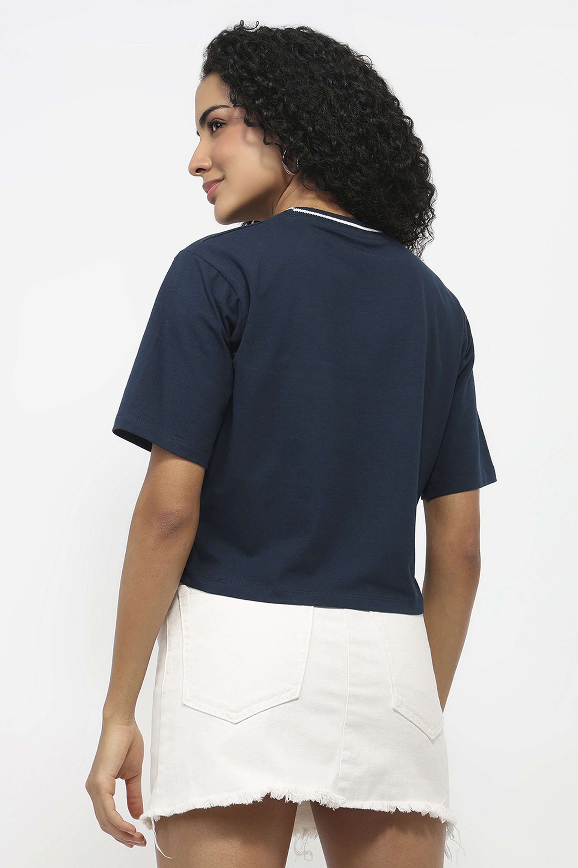 Typographic-Blended-Fabric-Round-Neck-Women-T-Shirt
