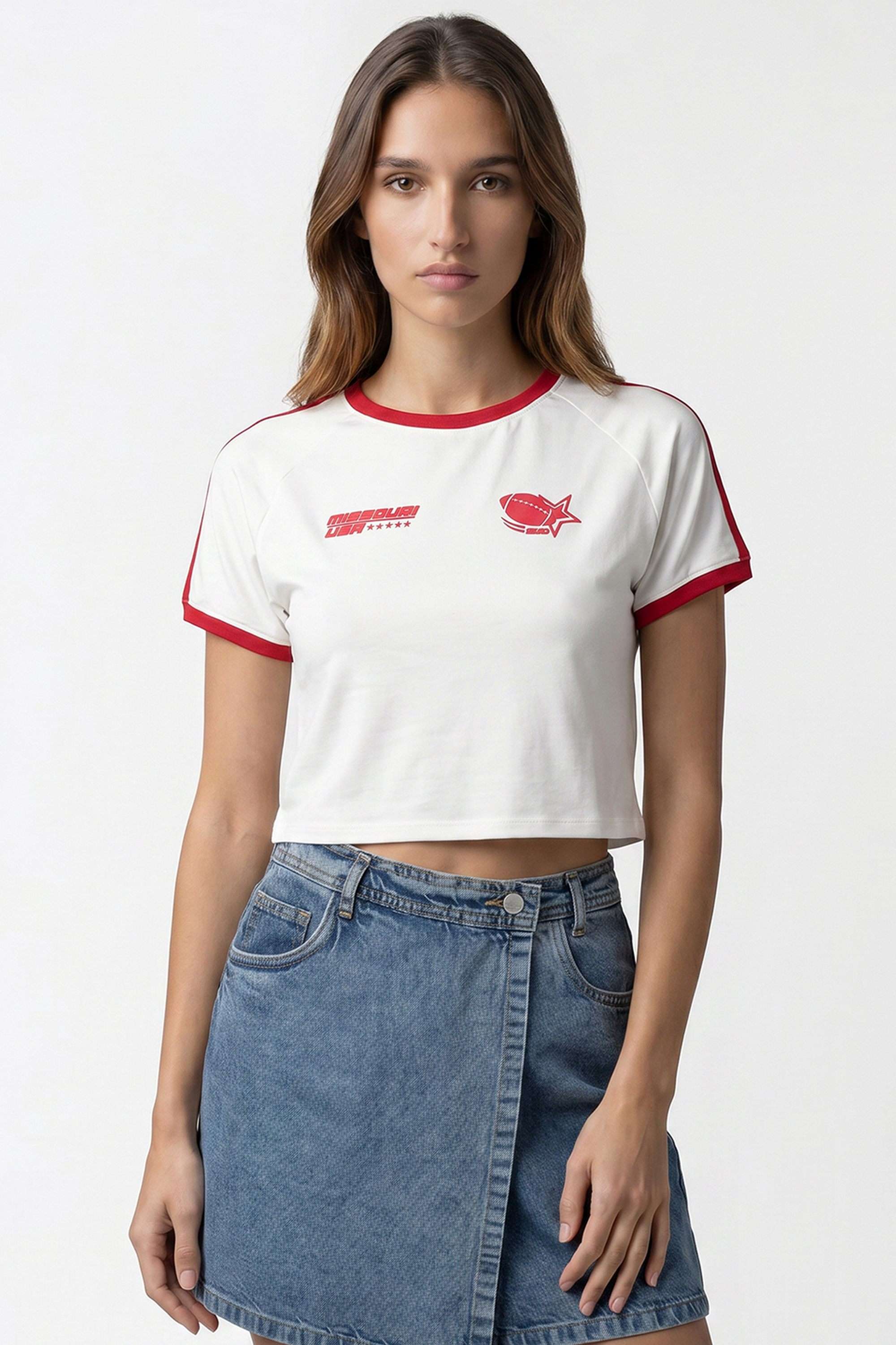 kraus Graphic Print Cotton Blend Round Neck Women's T-Shirt-picture-19