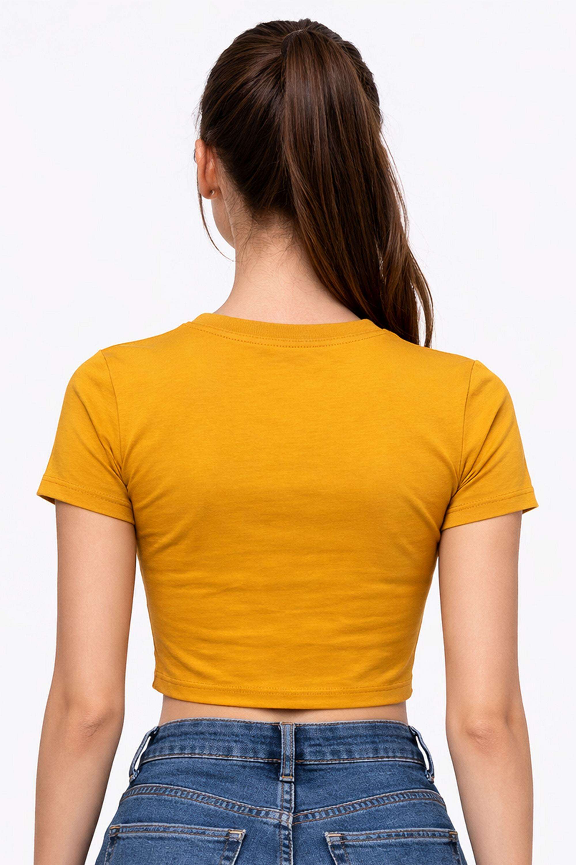 Graphic-Print-Blended-Fabric-Round-Neck-Women-s-T-Shirt