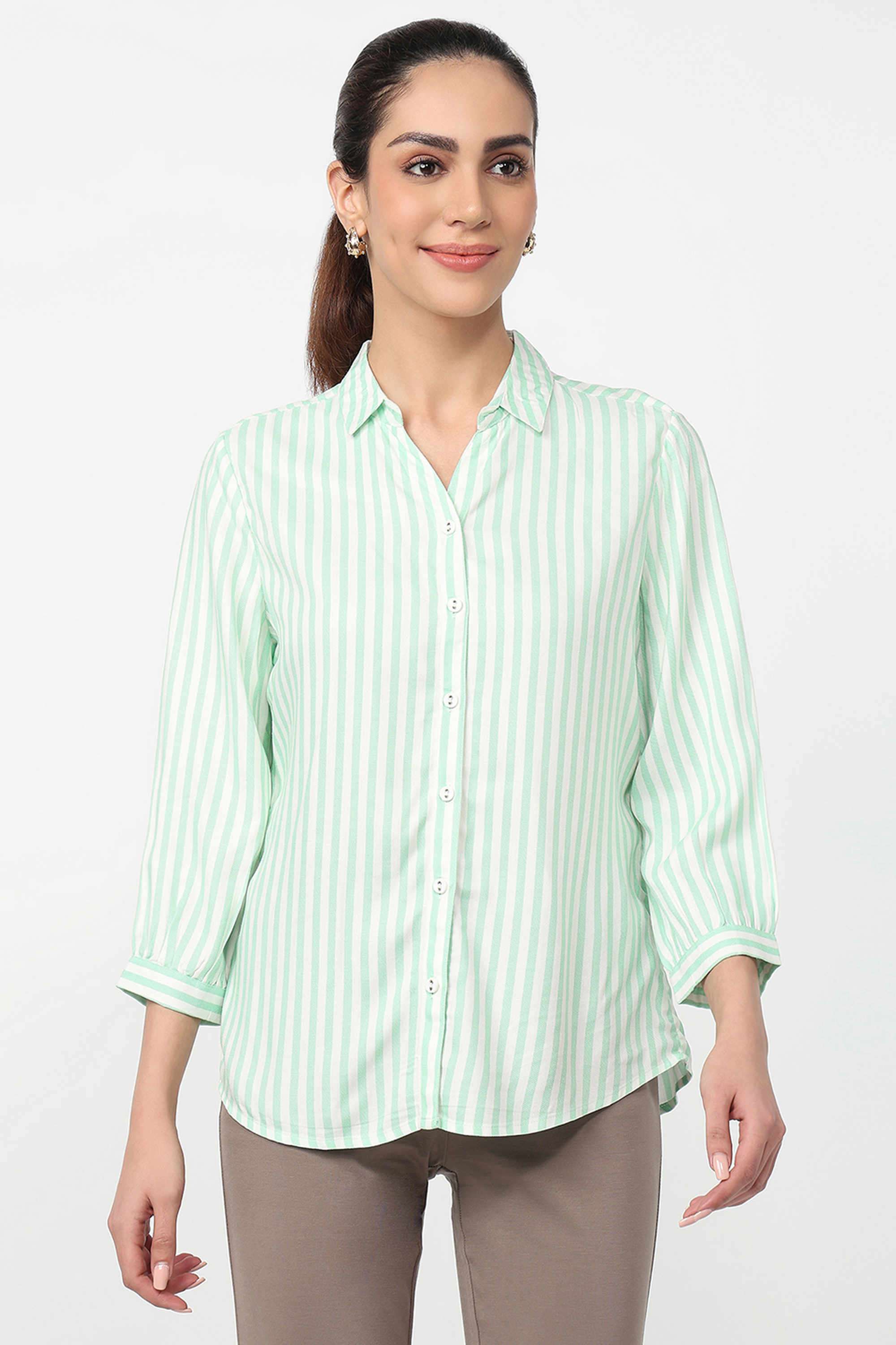 Solid-Rayon-Women-s-Shirt