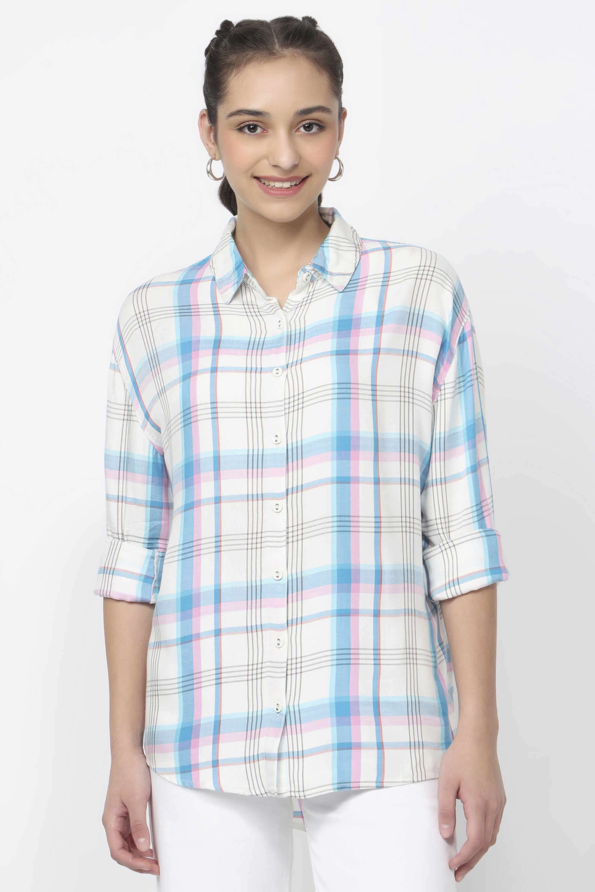 Solid-Rayon-Women-s-Shirt