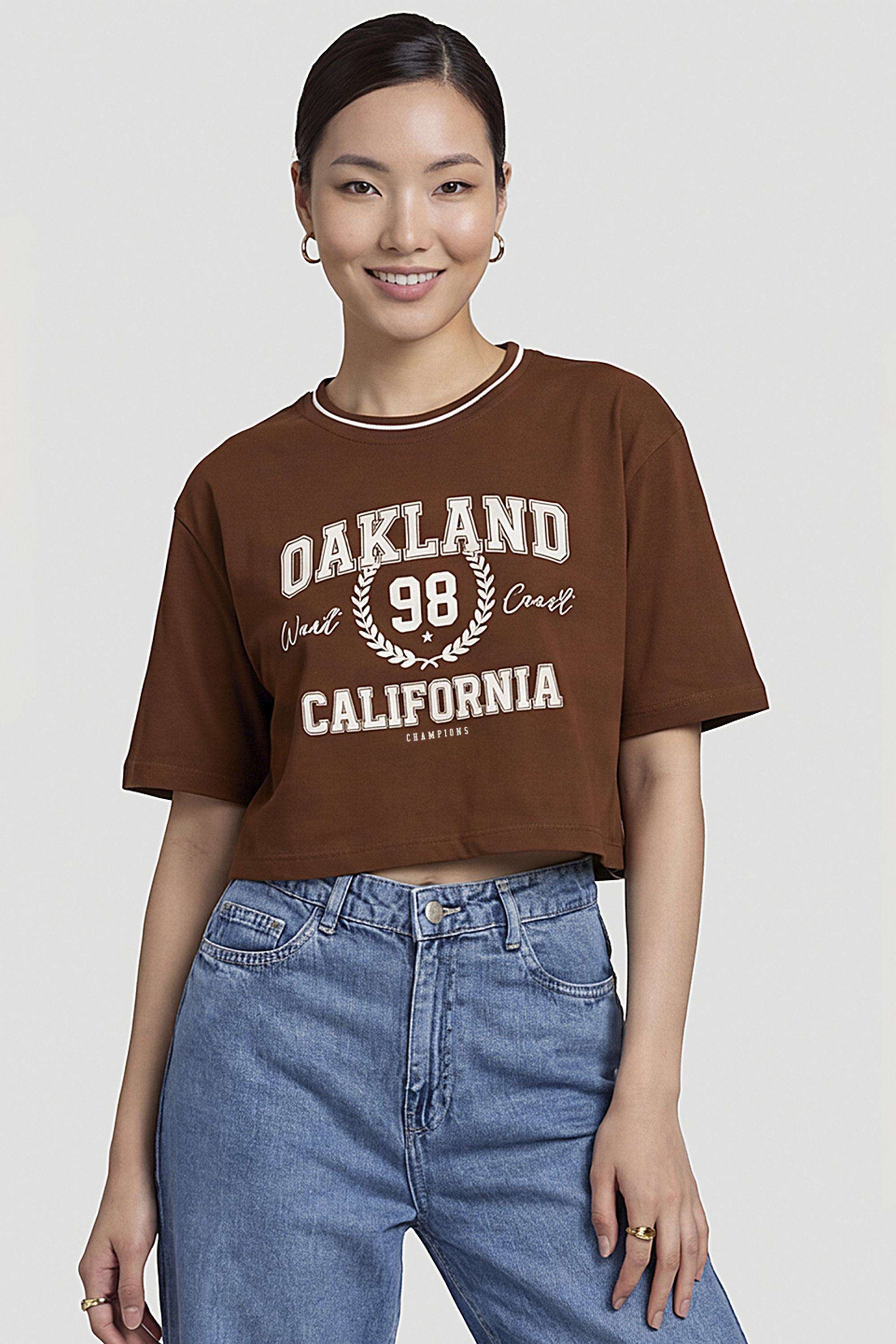 Solid-Blended-Round-Neck-Women-s-T-Shirt