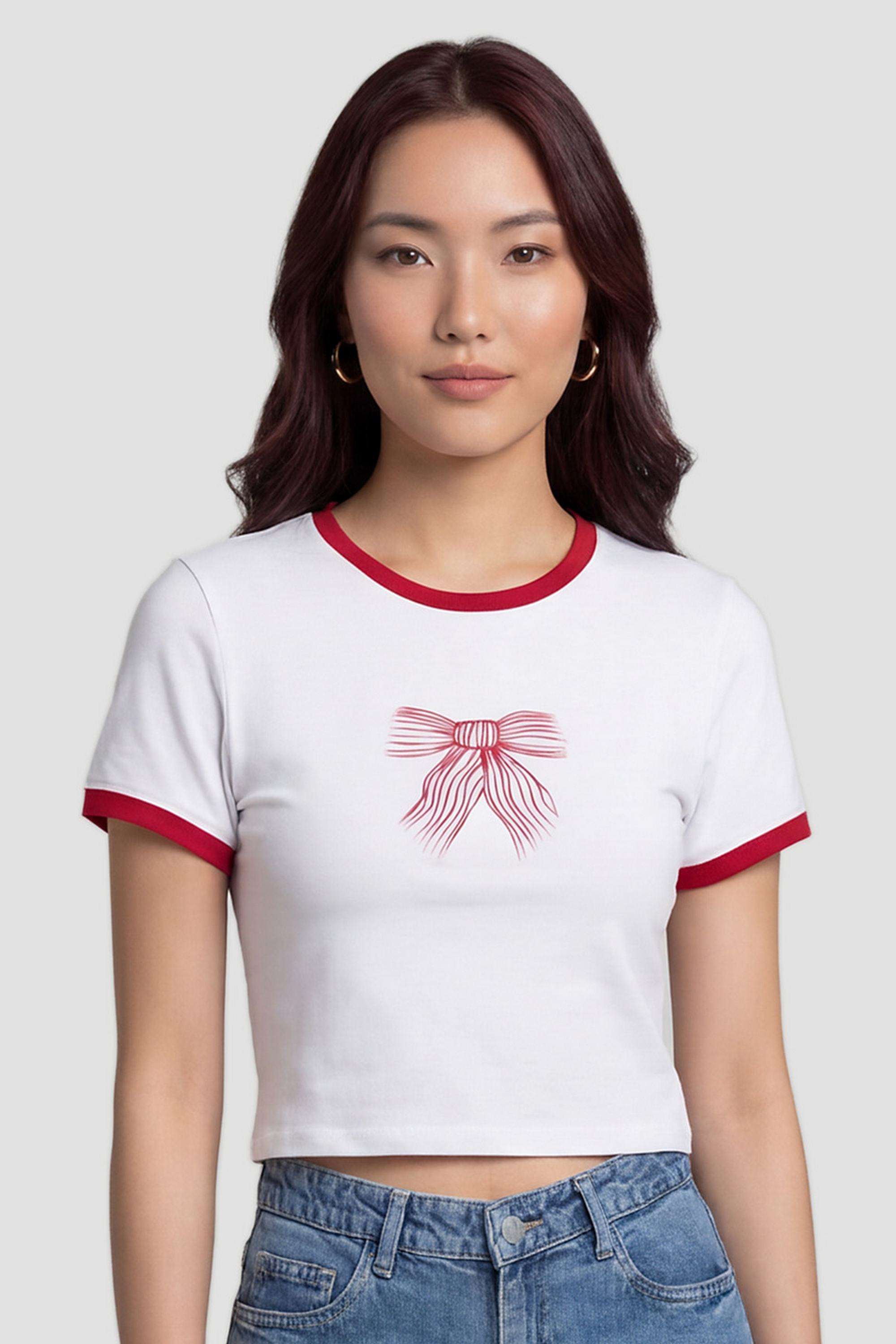 Solid-Blended-Round-Neck-Women-s-T-Shirt