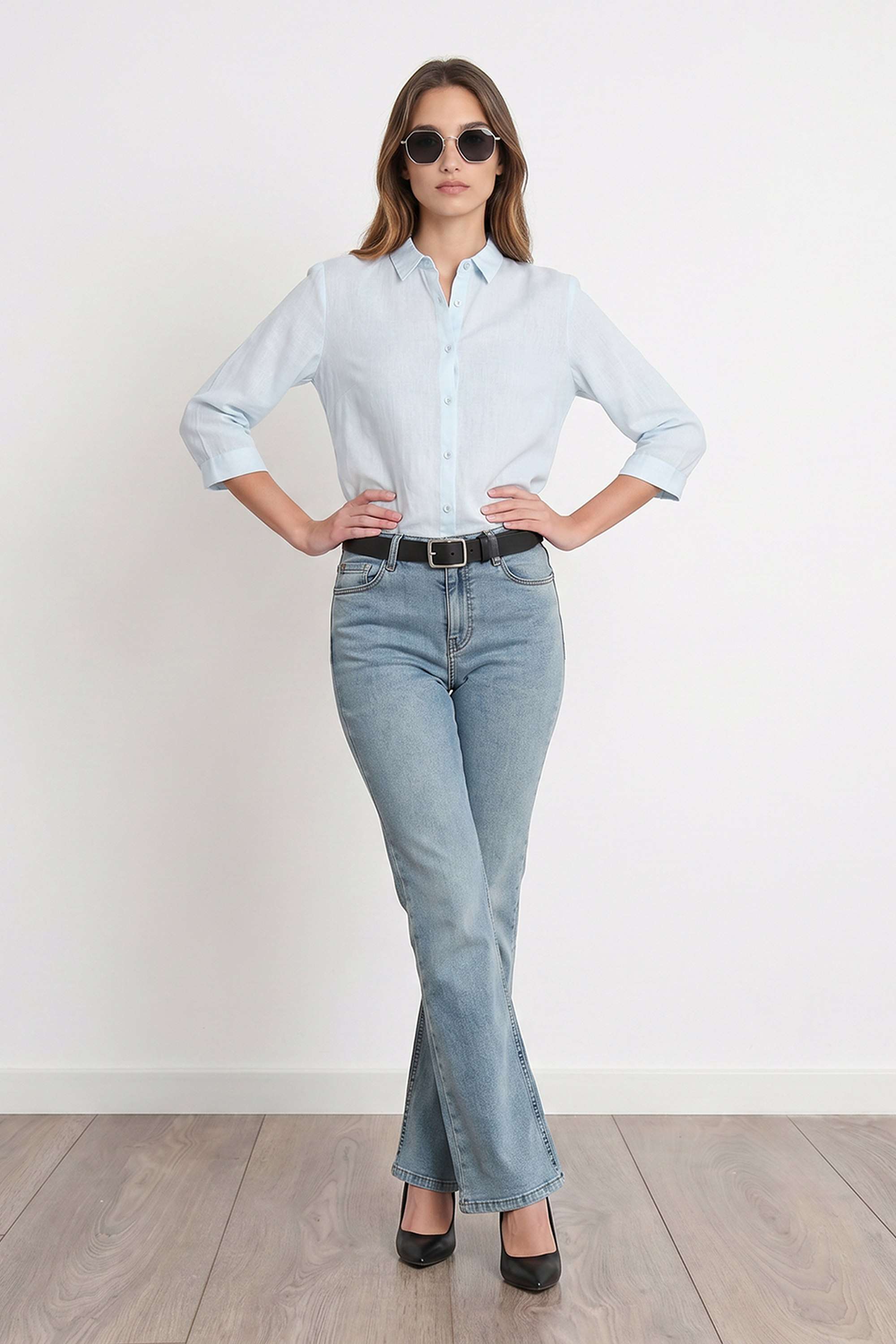 kraus Solid Blended Fabric Women's Slim Fit Shirt-picture-28