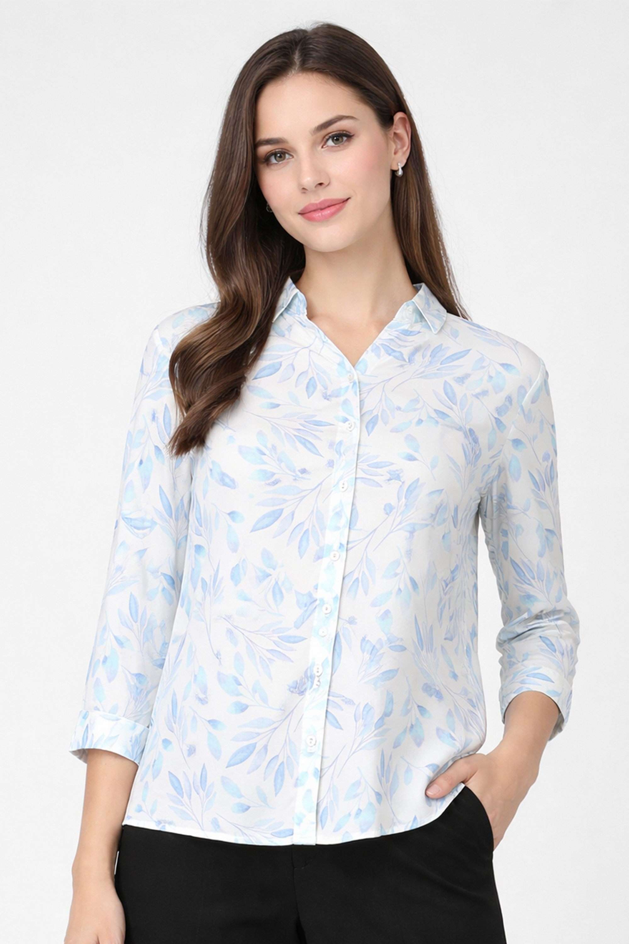 kraus Printed Spread Collar Rayon Women's Casual Wear Shirt-picture-12