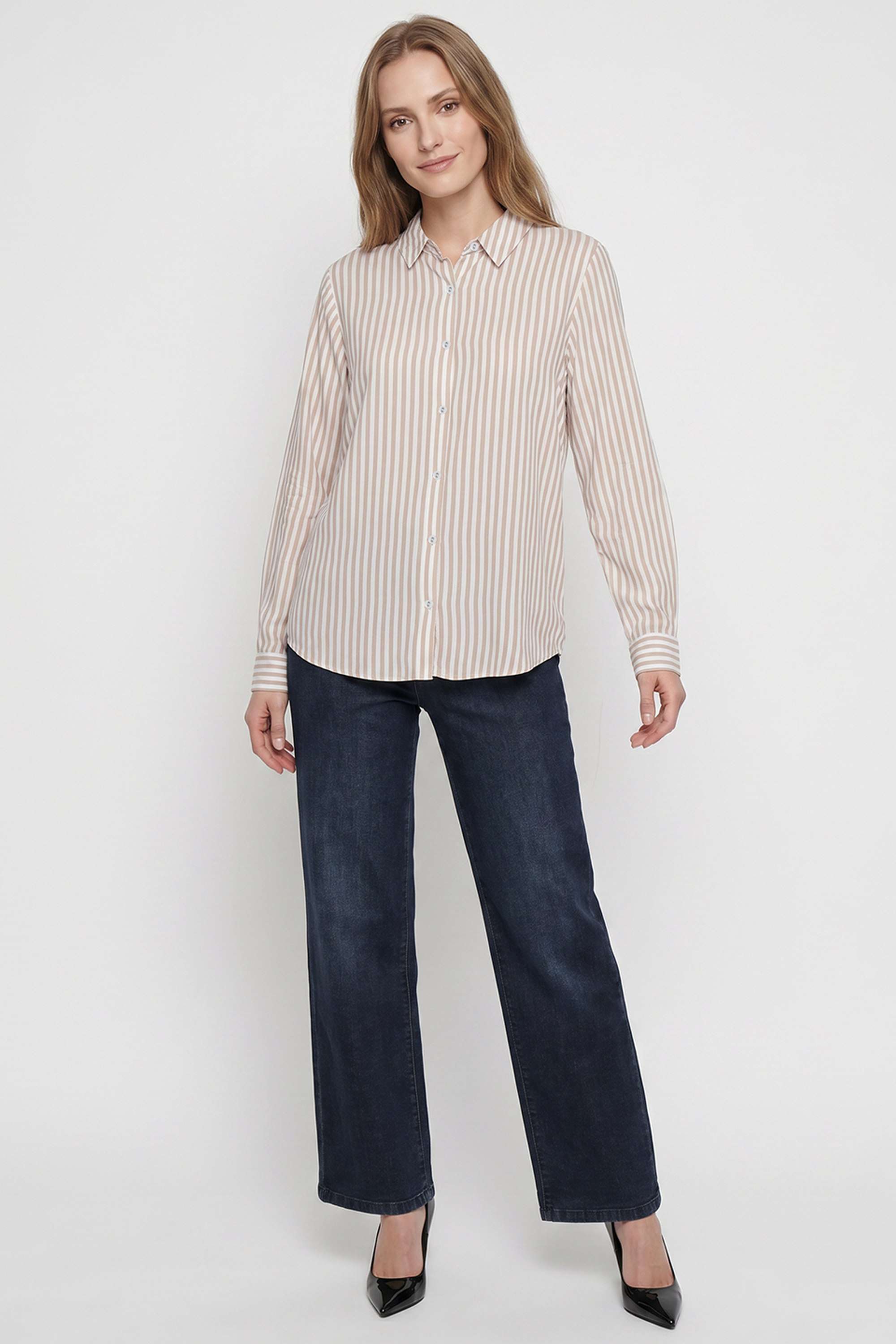 kraus Stripes Rayon Women's Slim Fit Shirt-picture-37