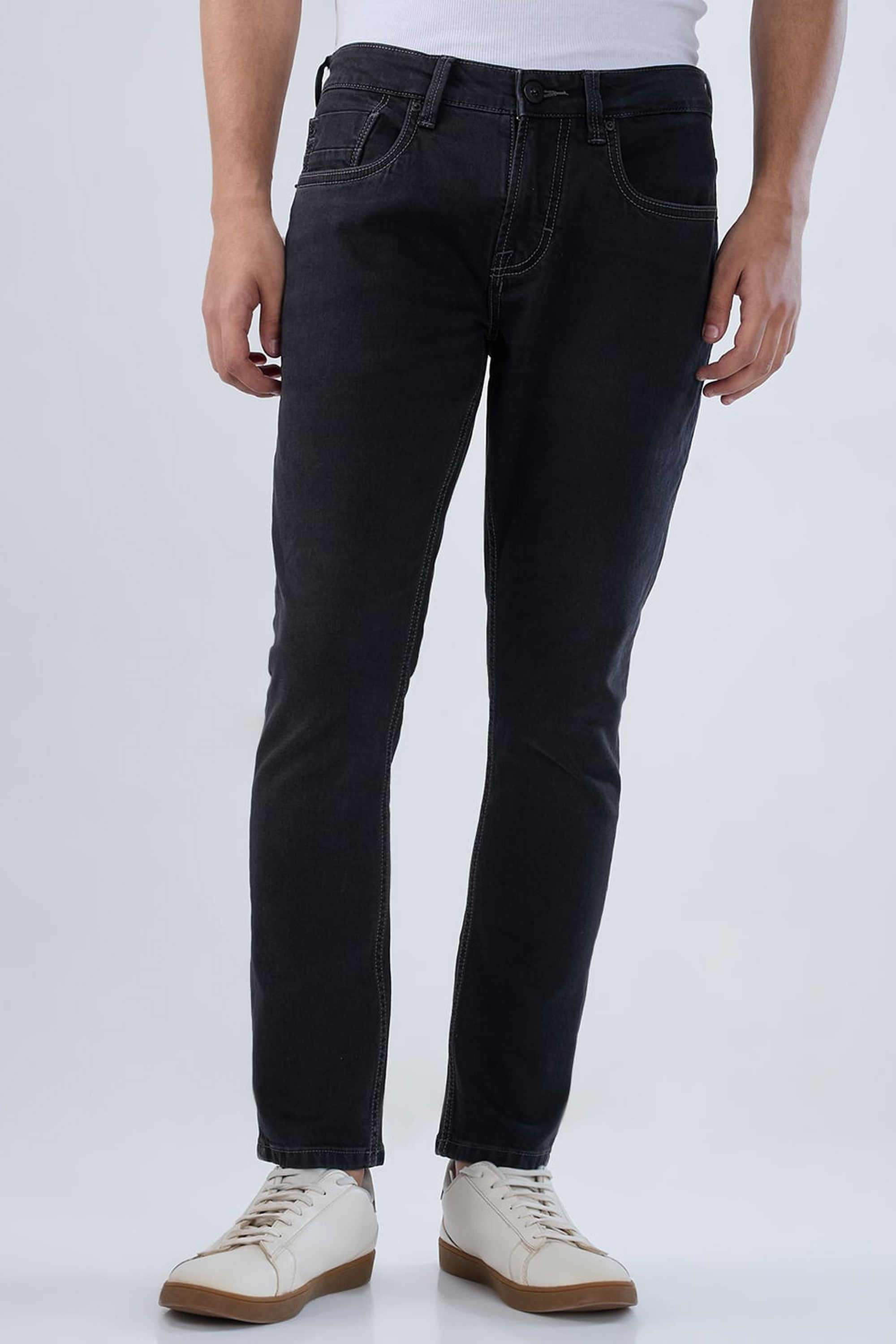 Solid-Cotton-Stretch-Slim-Fit-Men-s-Jeans