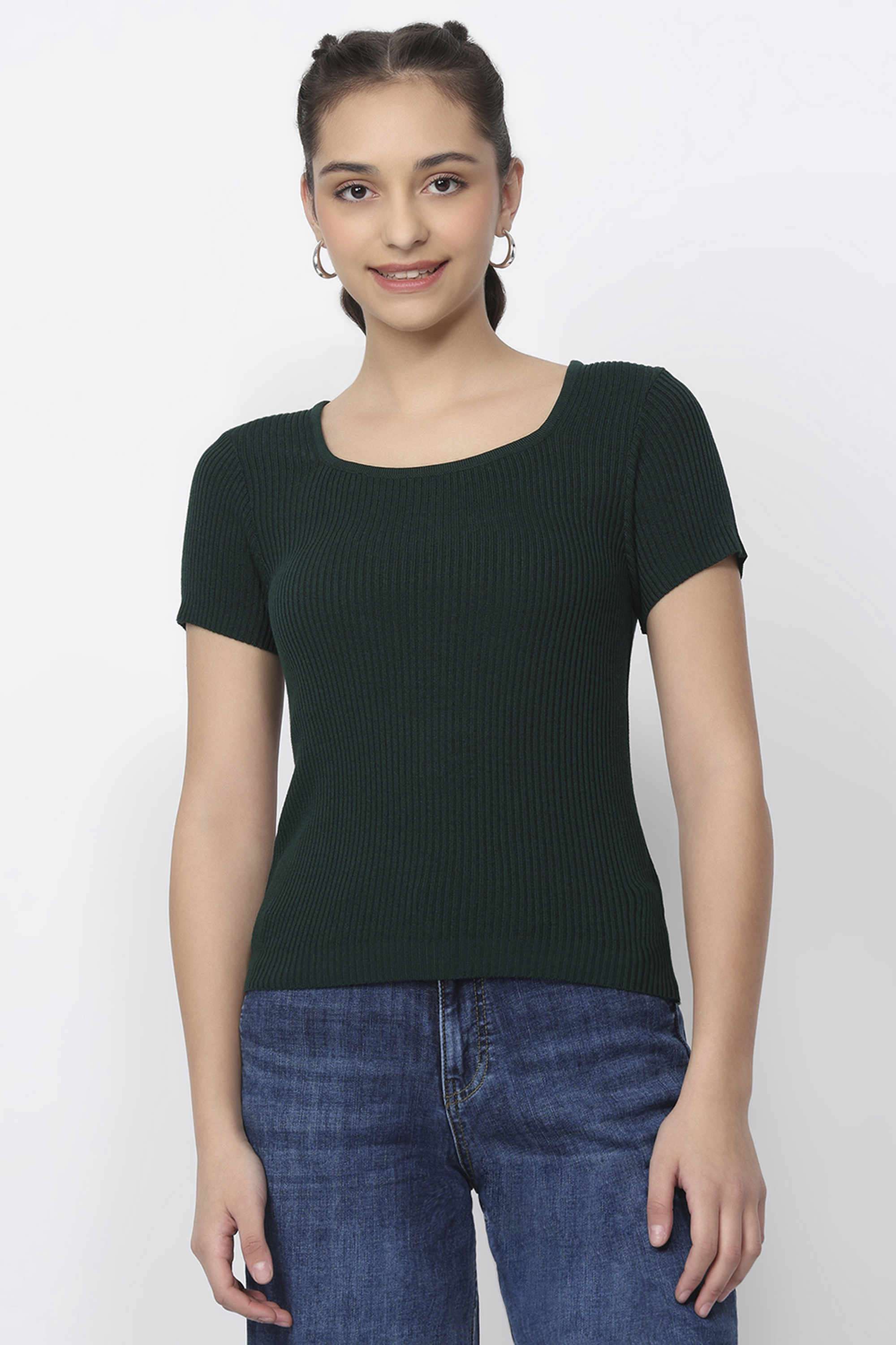 Solid-Blended-Fabric-Women-s-Sweater
