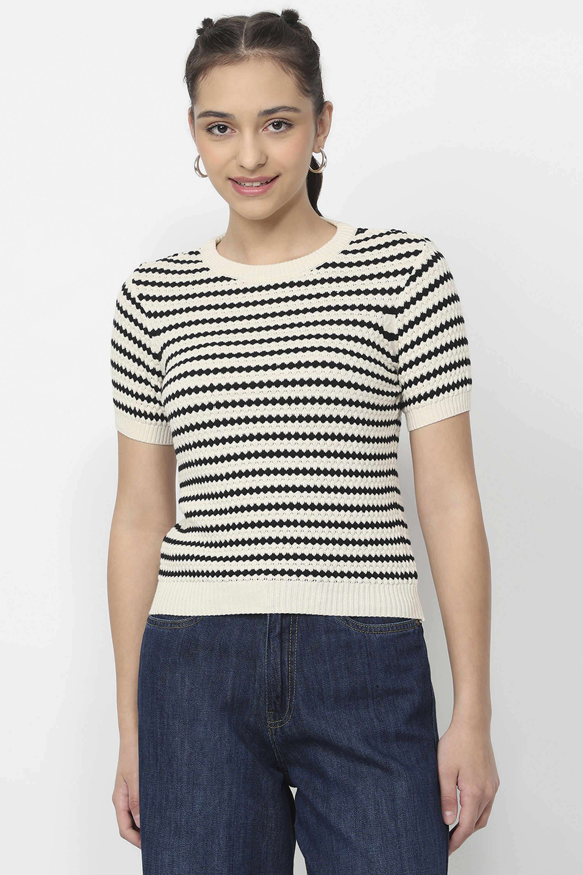 Solid-Cotton-Women-s-Sweater