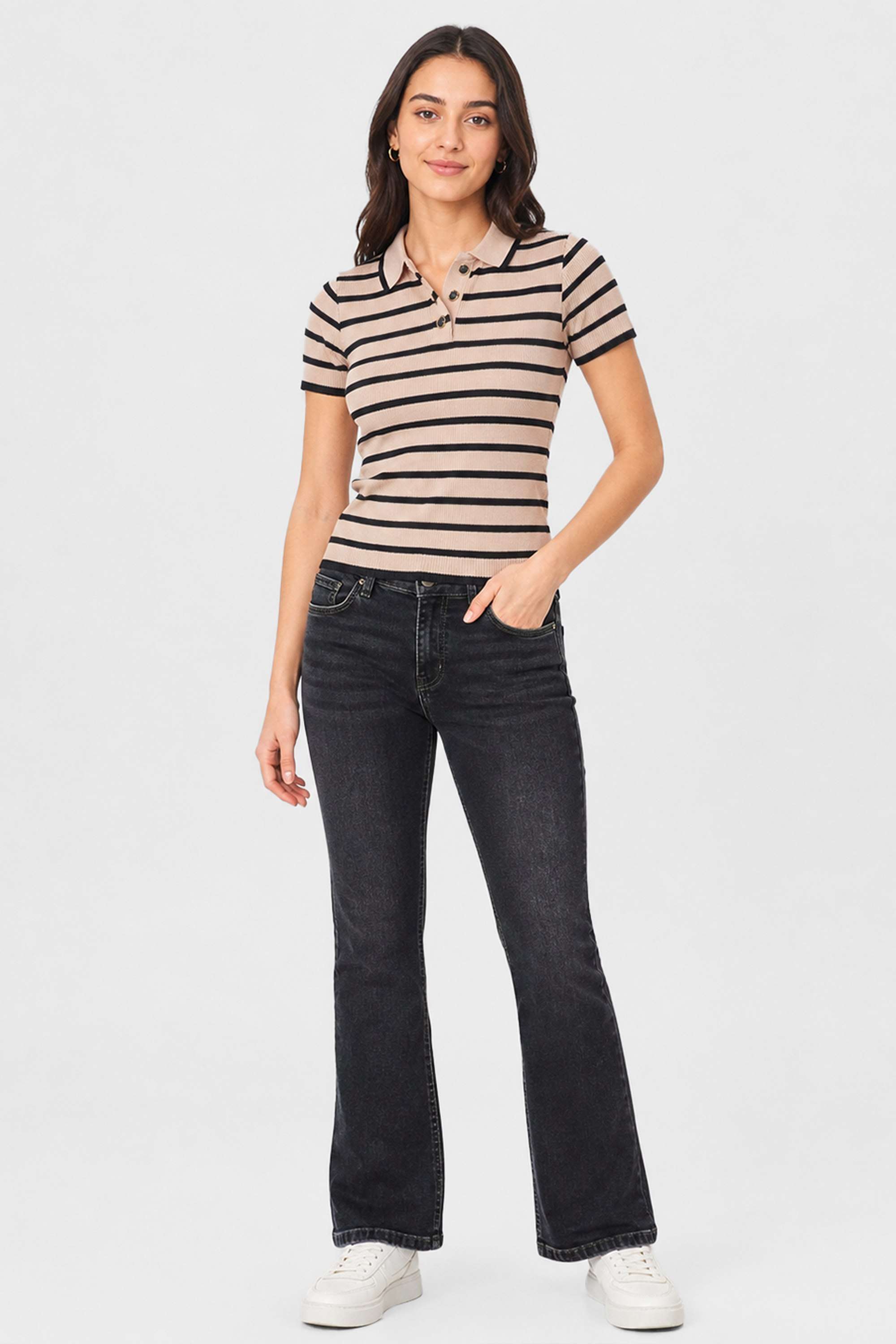 kraus Stripes Blended Fabric Women's Slim Fit Top-picture-21