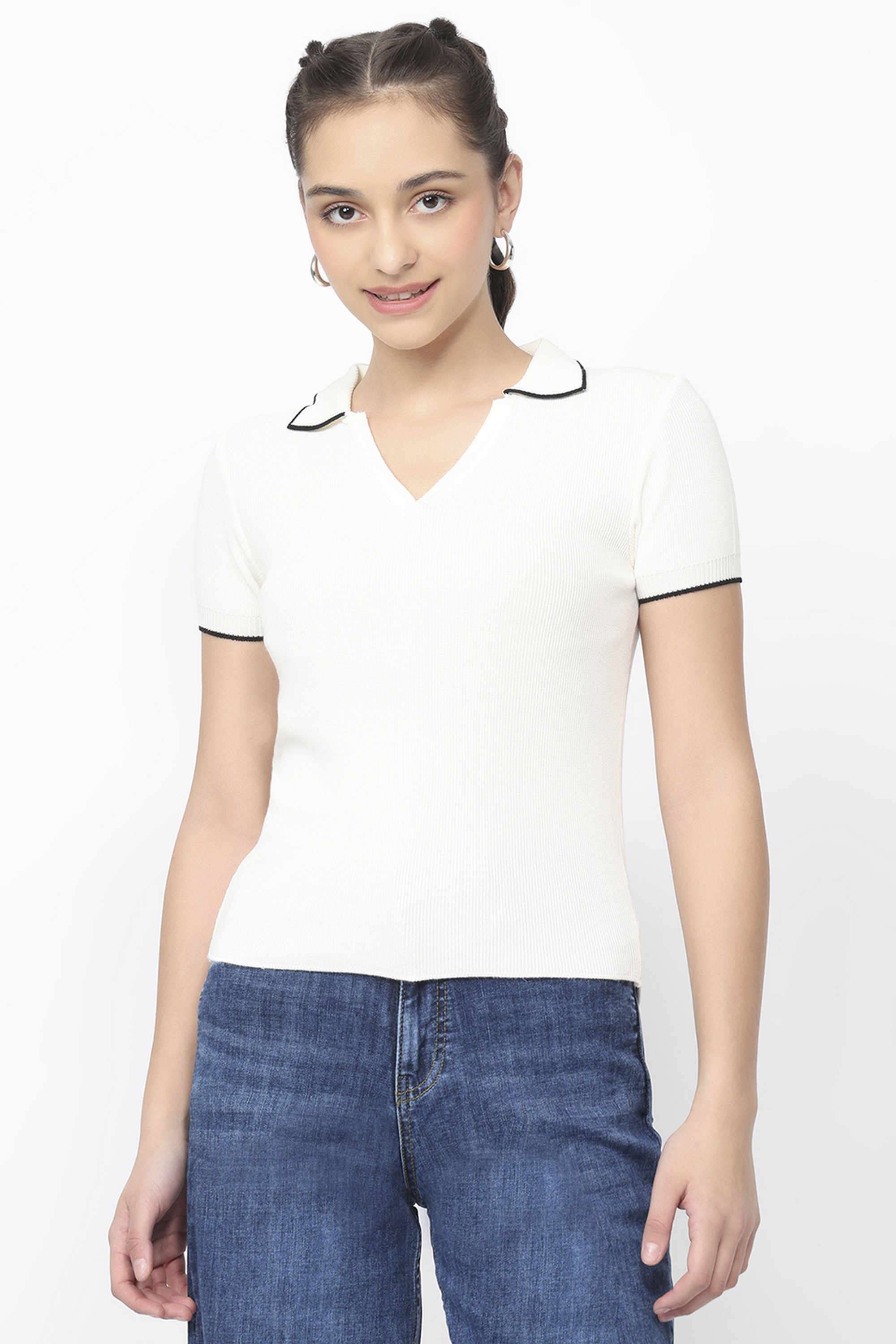 Solid-Blended-Fabric-Women-s-Sweater