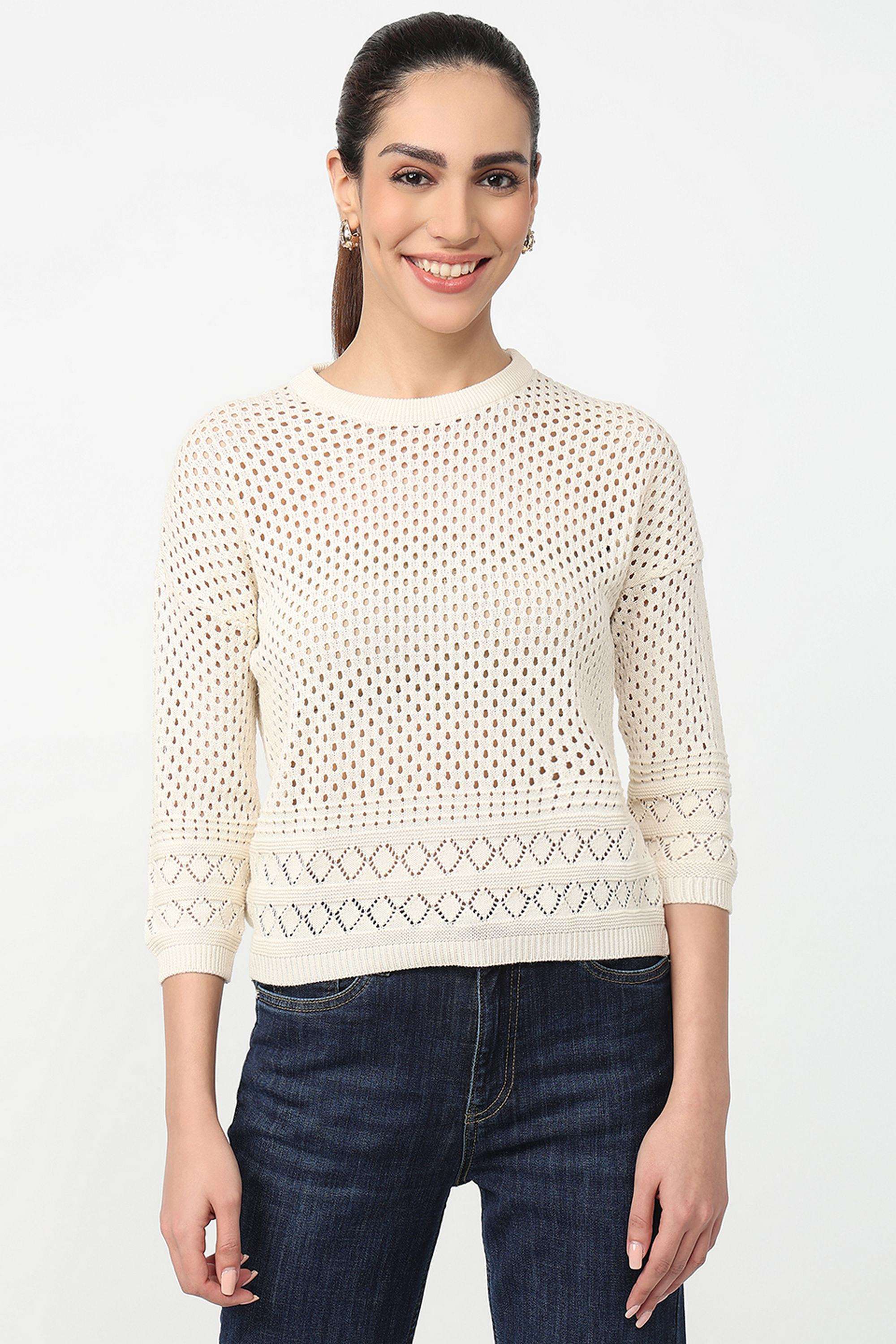 Schiffli-Cotton-Round-Neck-Women-s-Top