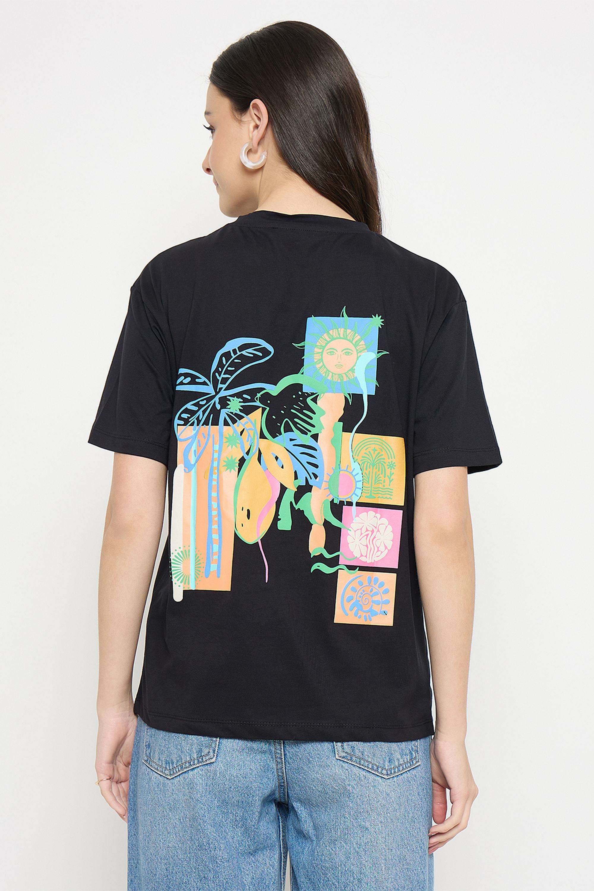 Solid-Cotton-Collared-Women-s-T-Shirt