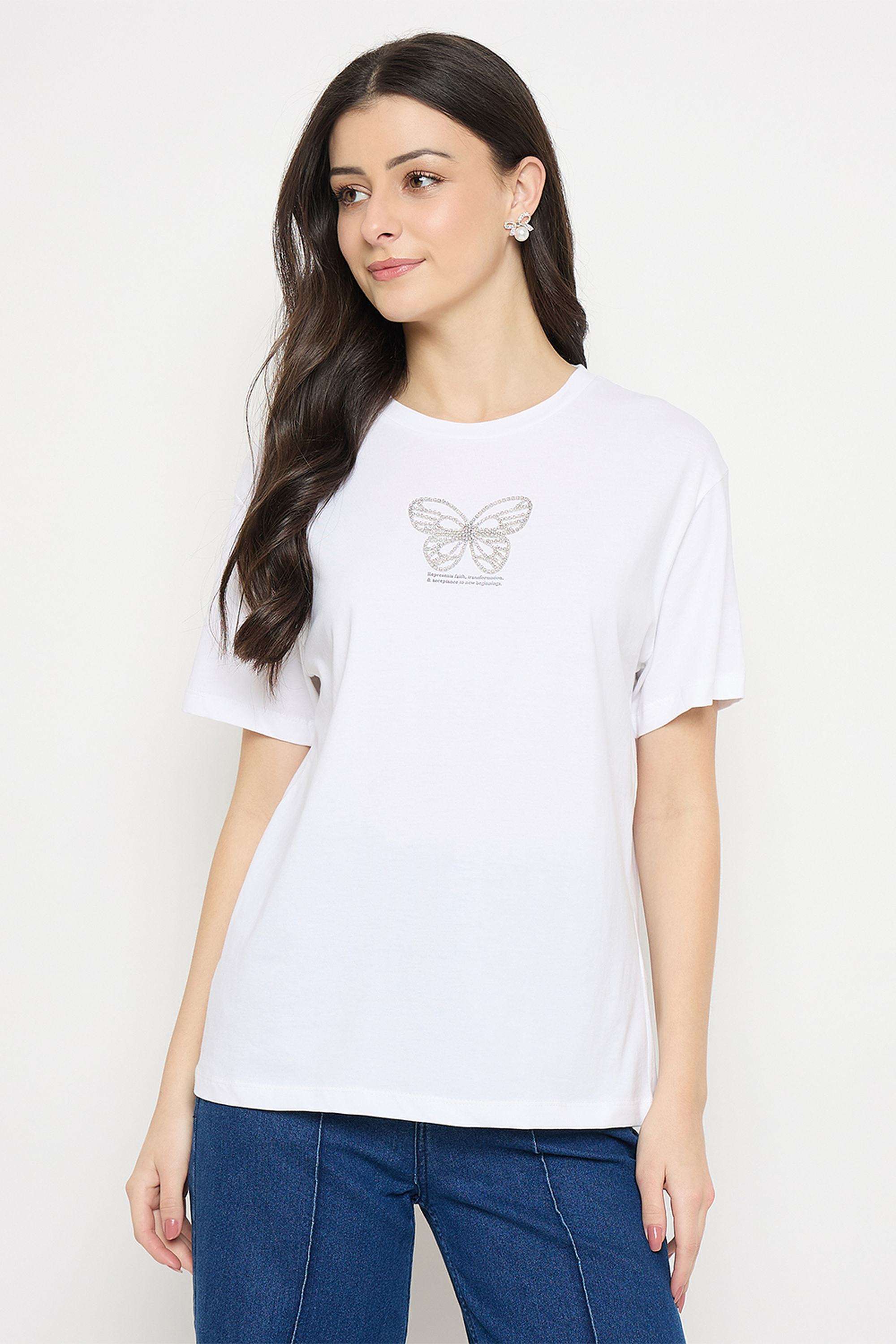 madame Solid Cotton Collared Women's T-Shirt-picture-28