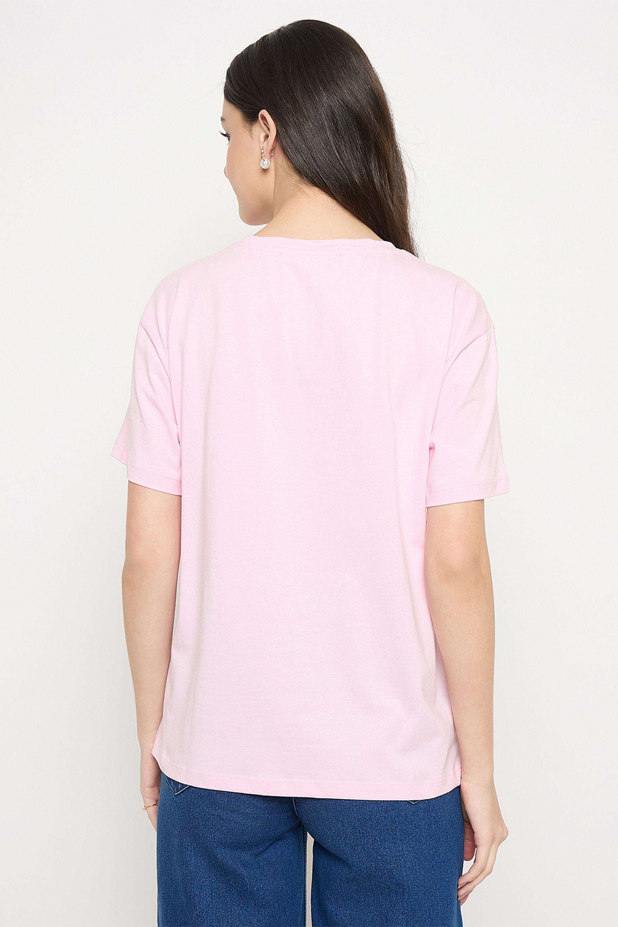 Solid-Cotton-Collared-Women-s-T-Shirt