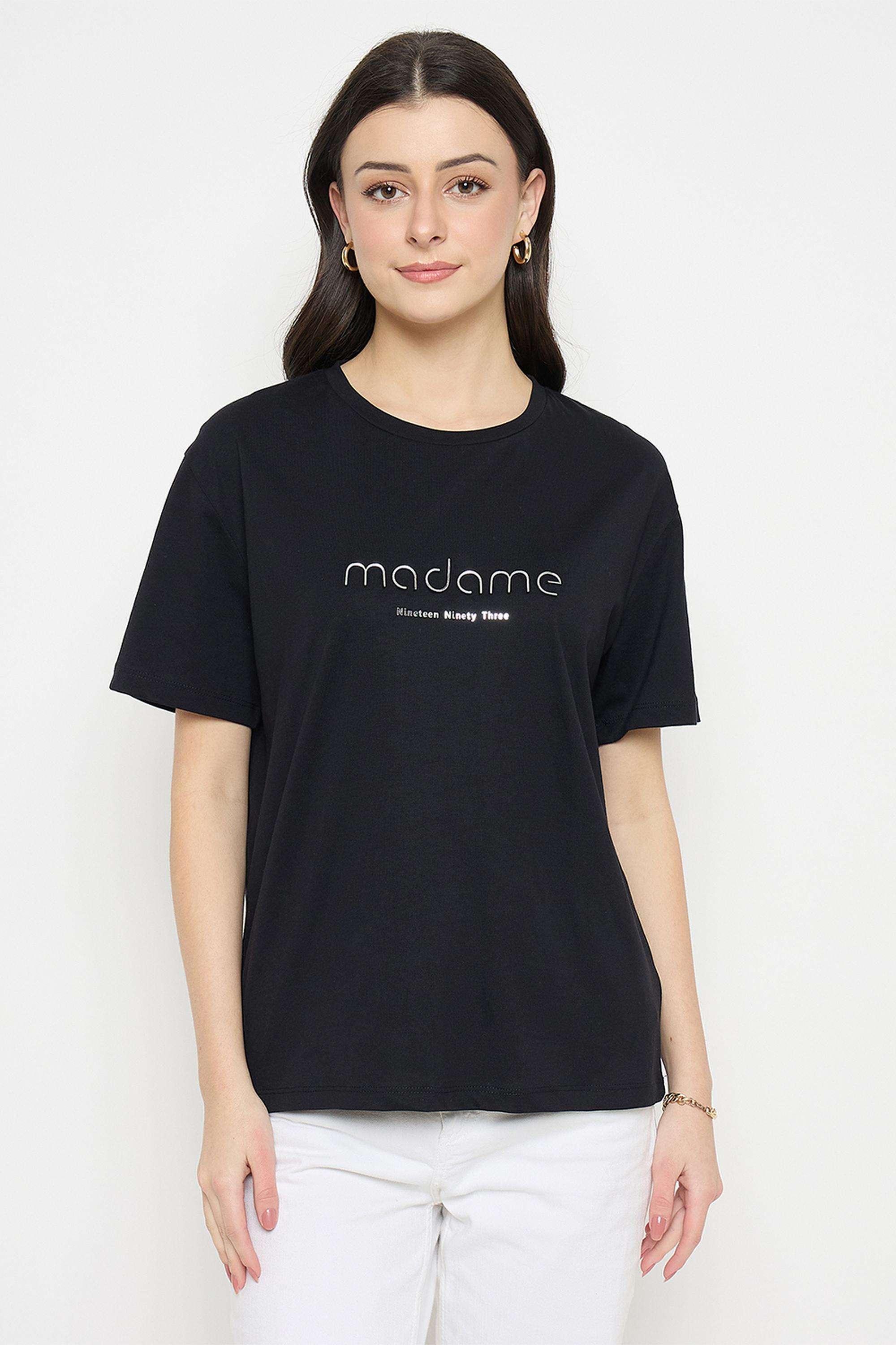 Solid-Cotton-Collared-Women-s-T-Shirt