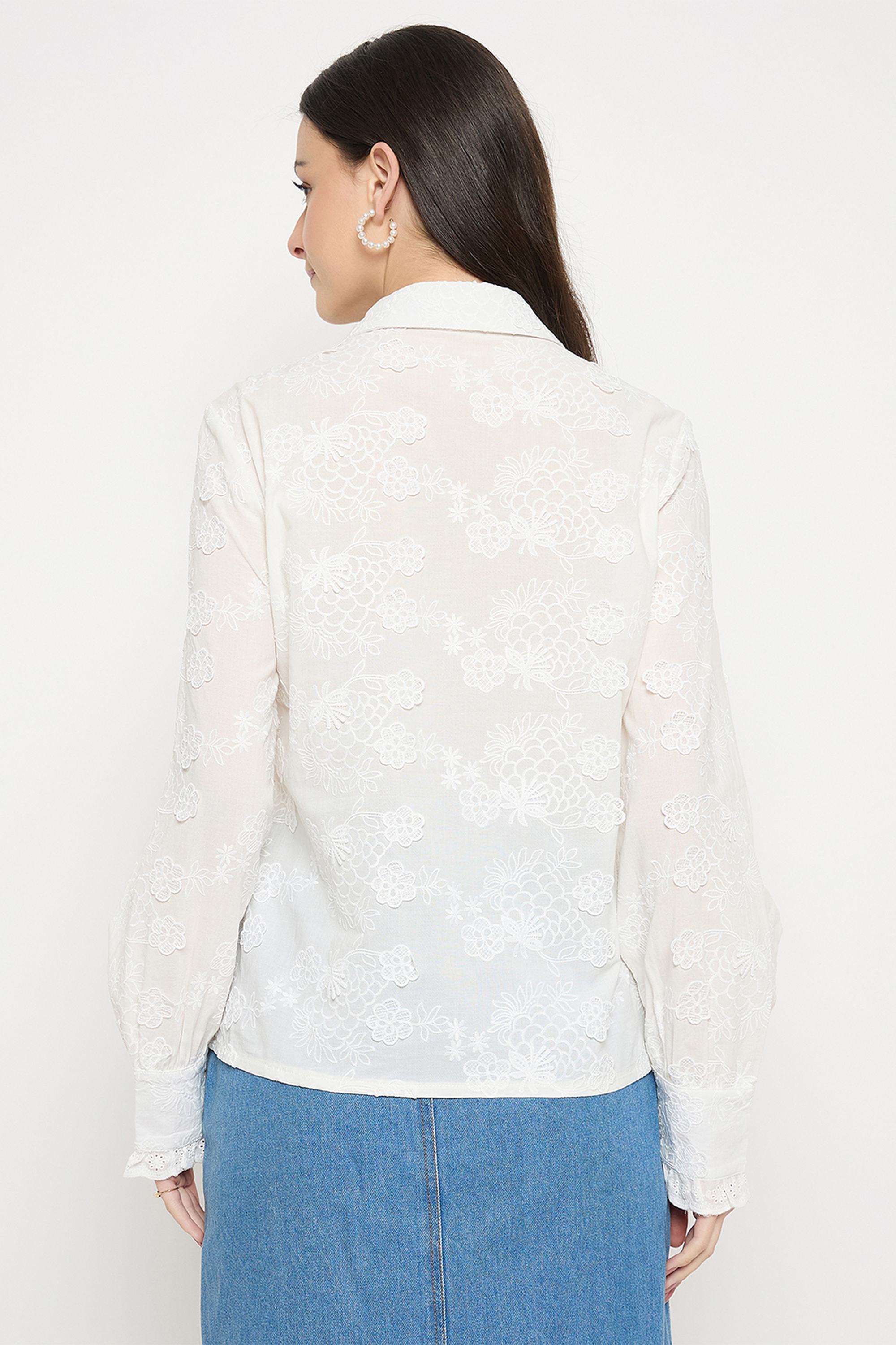 Solid-Cotton-Collared-Women-s-T-Shirt