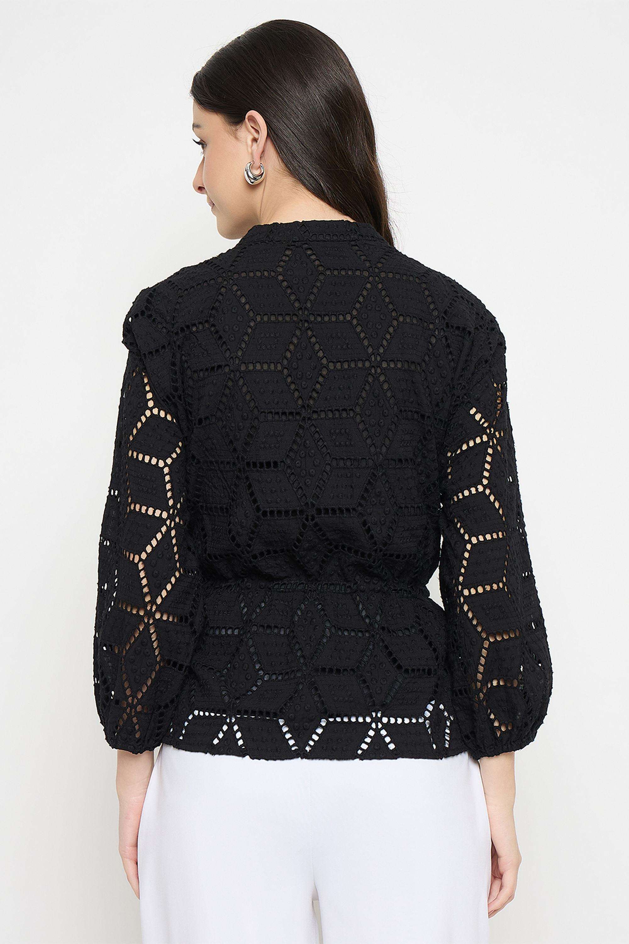 Solid-Cotton-Collared-Women-s-T-Shirt