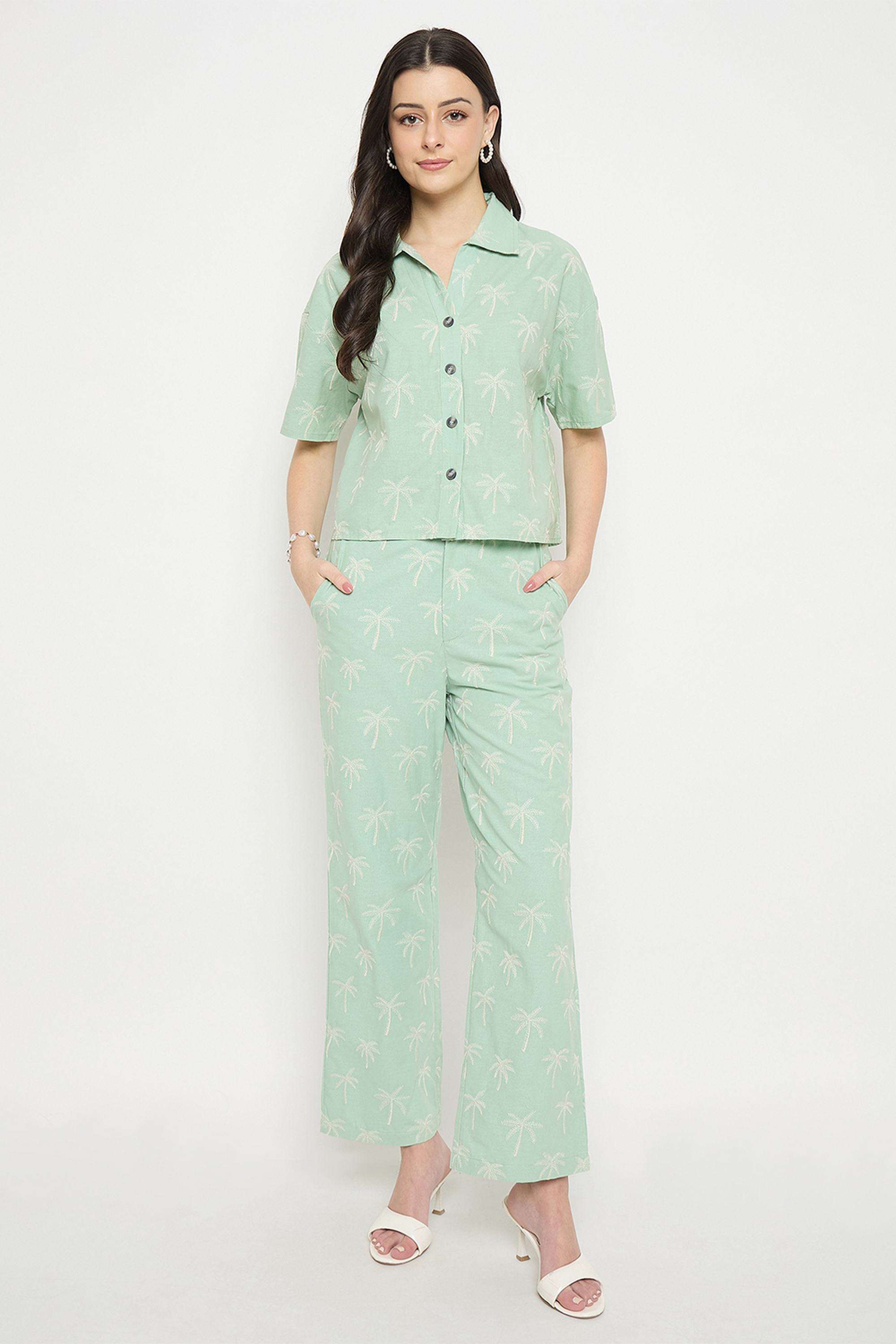 Printed-Cotton-Collared-Women-s-Festive-Wear-Co-Ord-Set