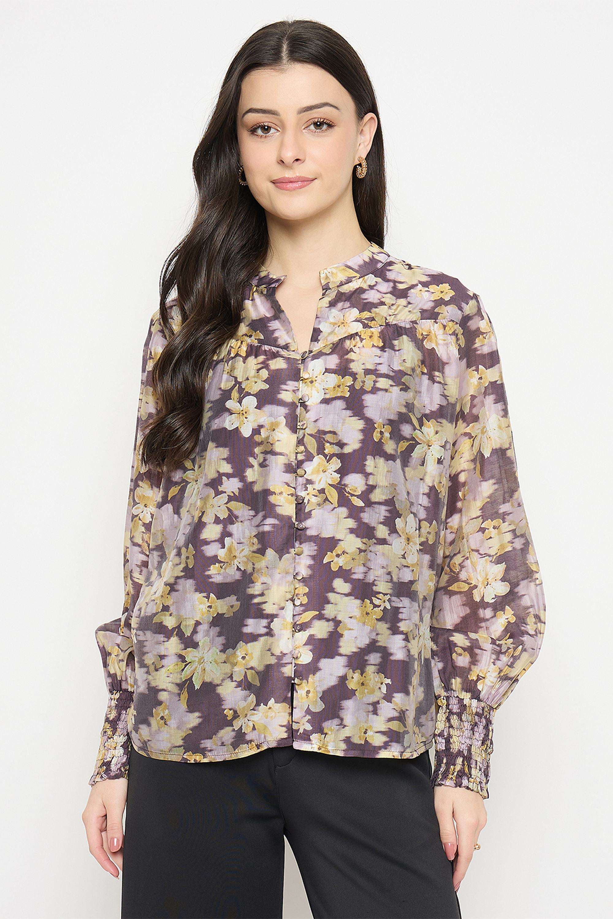 Solid-Cotton-Collared-Women-s-T-Shirt