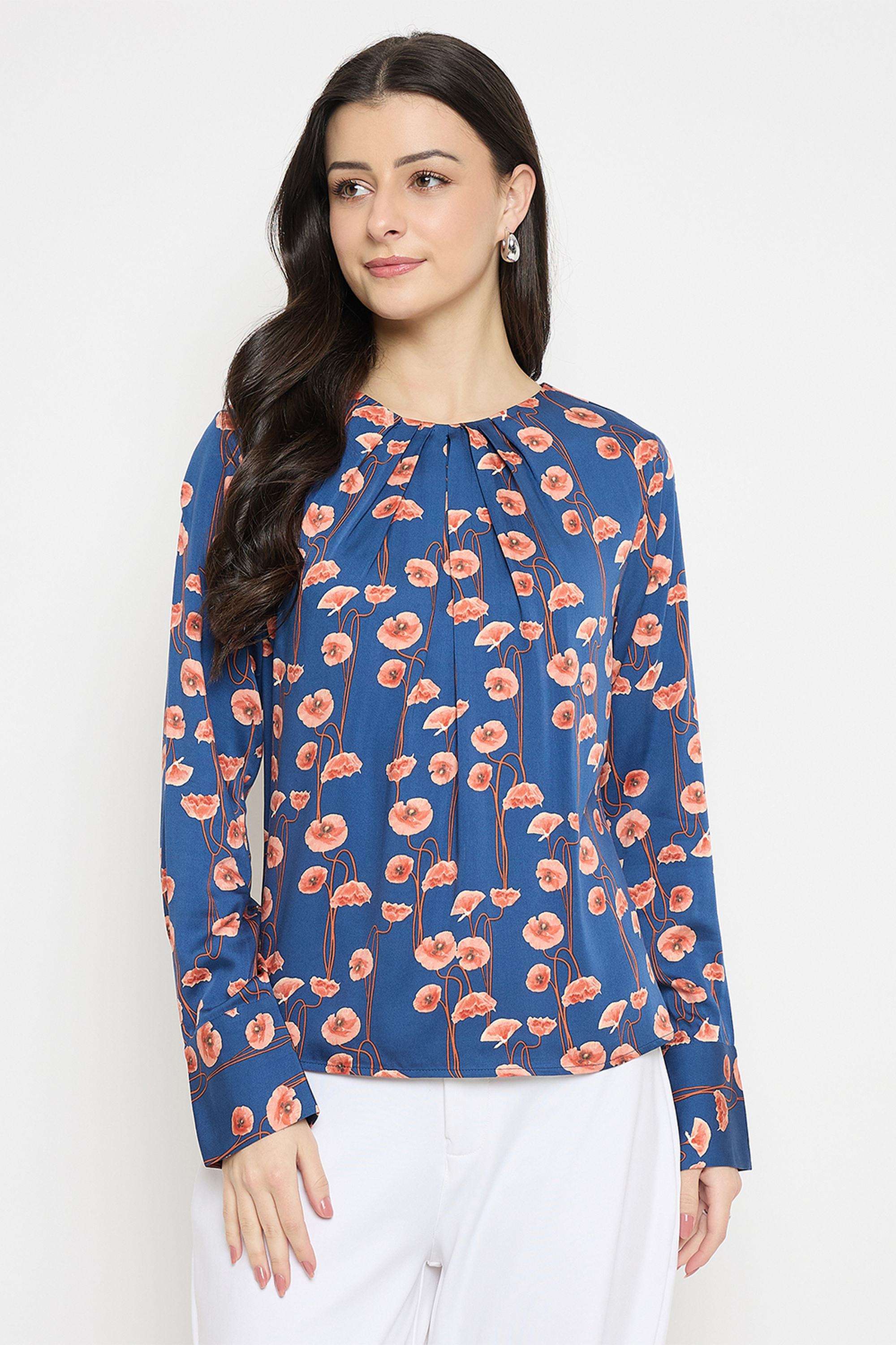 Solid-Cotton-Collared-Women-s-T-Shirt