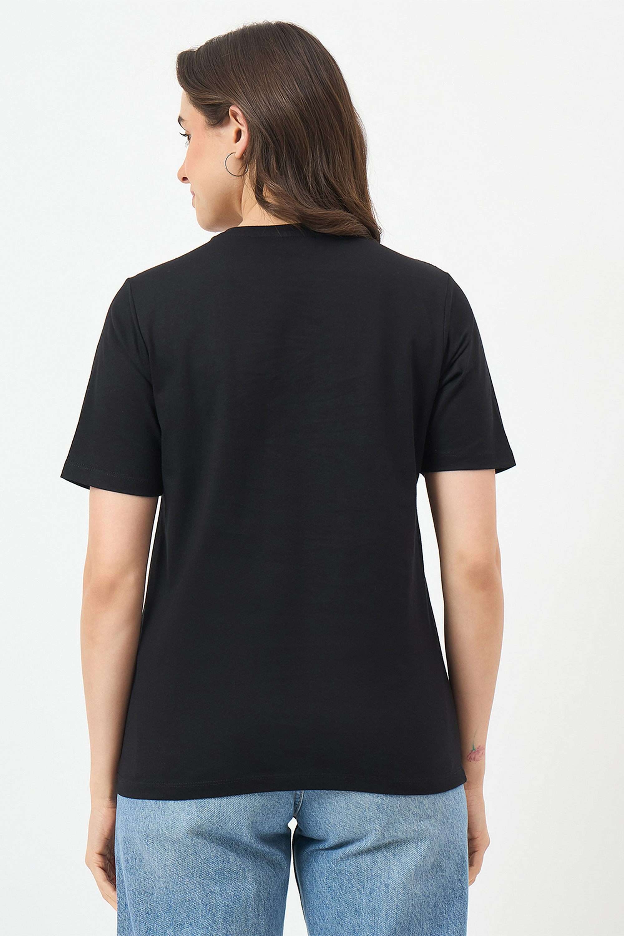 Embellished-Cotton-Round-Neck-Women-s-T-Shirt