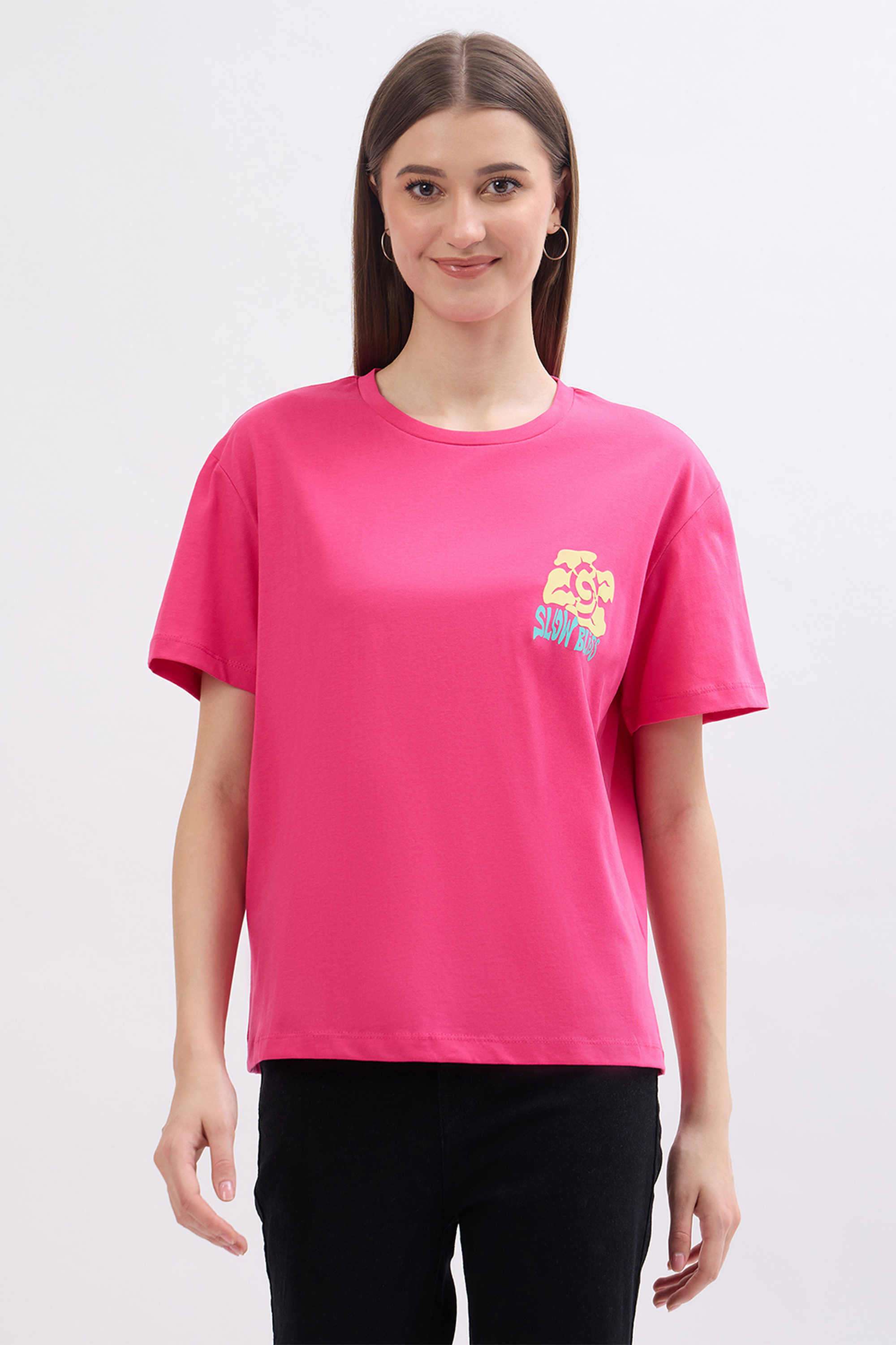 madame Graphic Print Cotton Round Neck Women's T-Shirt-picture-22