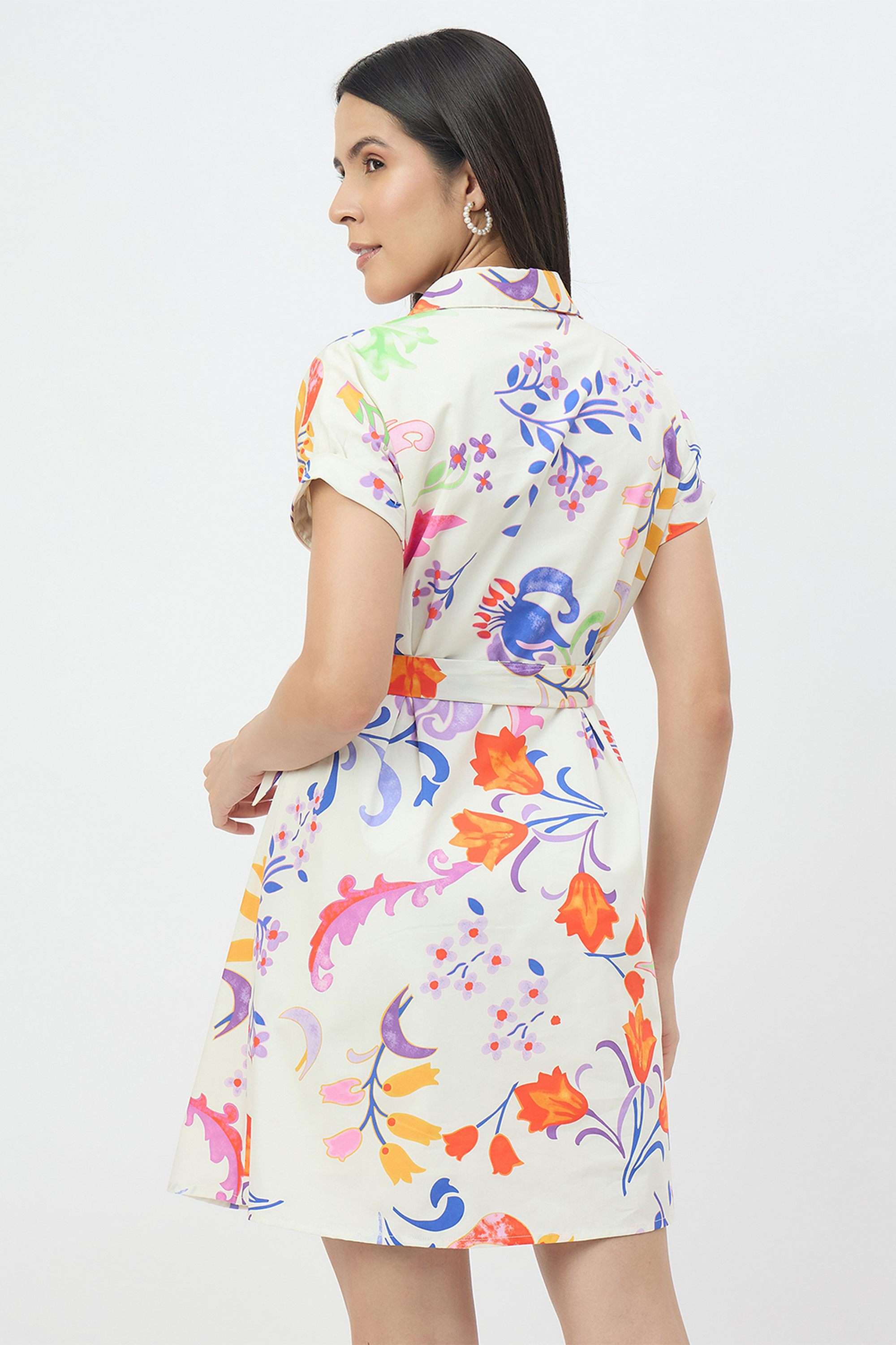 Printed-Collared-Cotton-Women-s-Dress