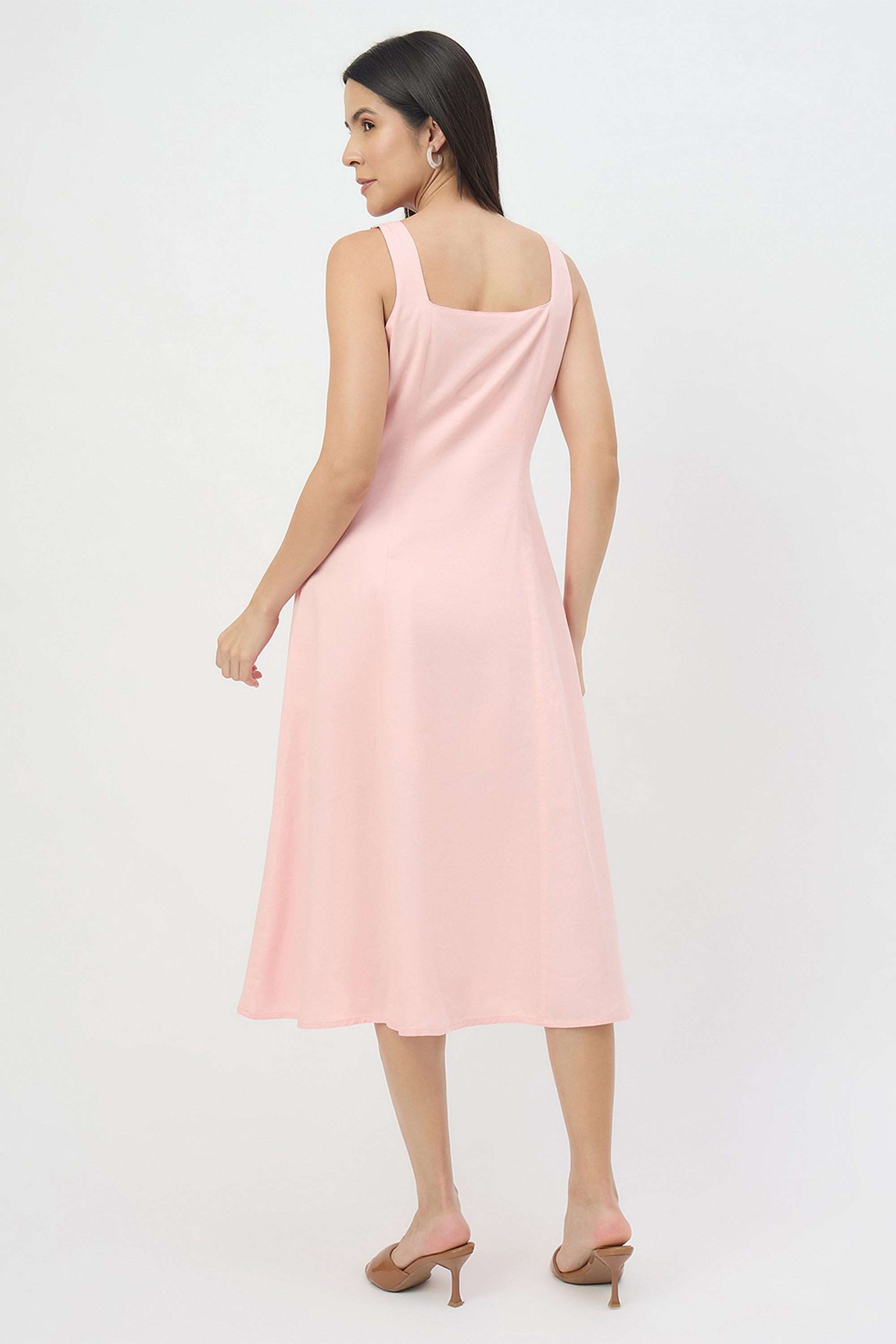 Embroidered-Square-Neck-Cotton-Women-s-Dress