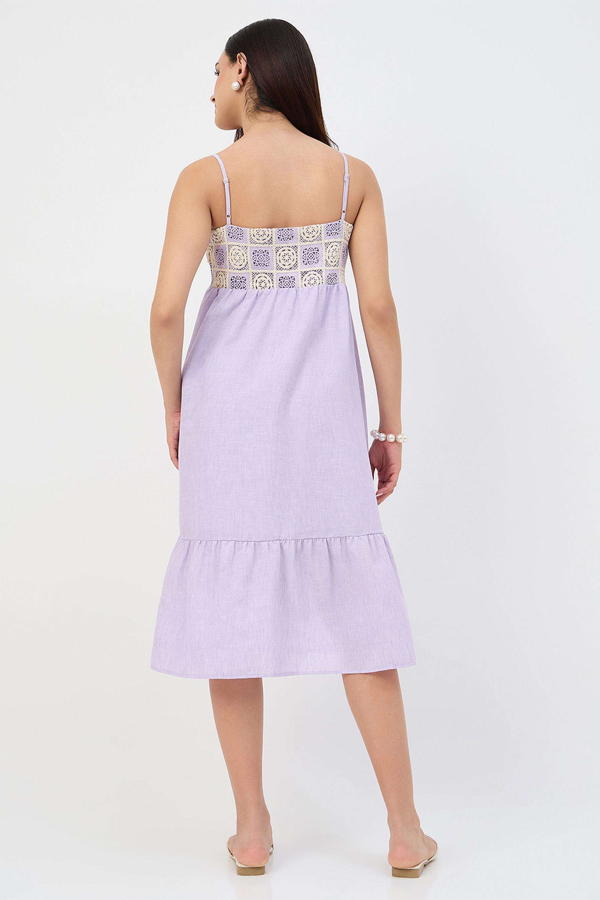 Solid-Square-Neck-Polyester-Women-s-Dress